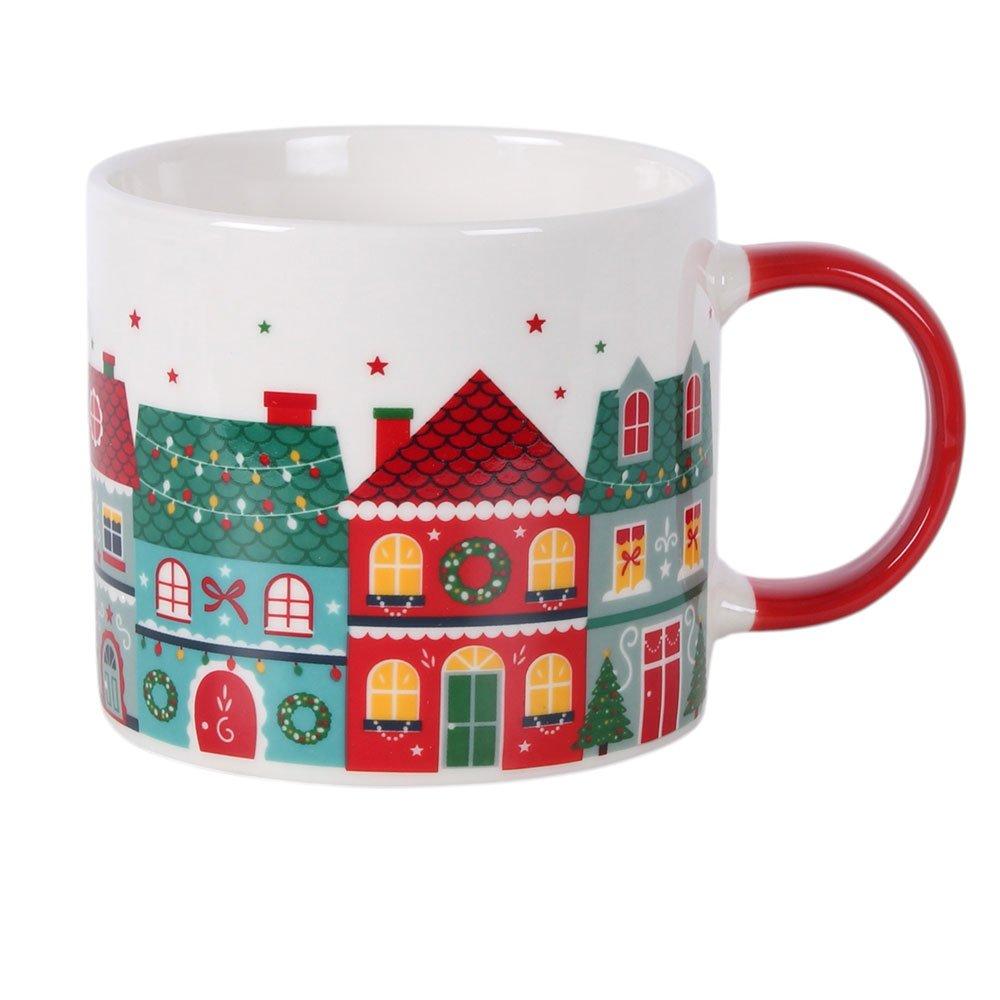 White - Something Different - Christmas Street Print Mug - 2