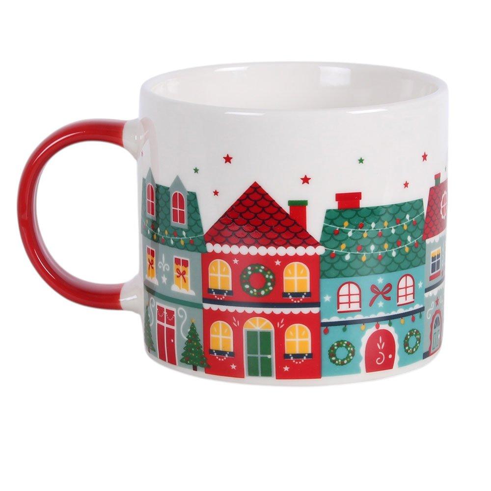 White - Something Different - Christmas Street Print Mug - 4