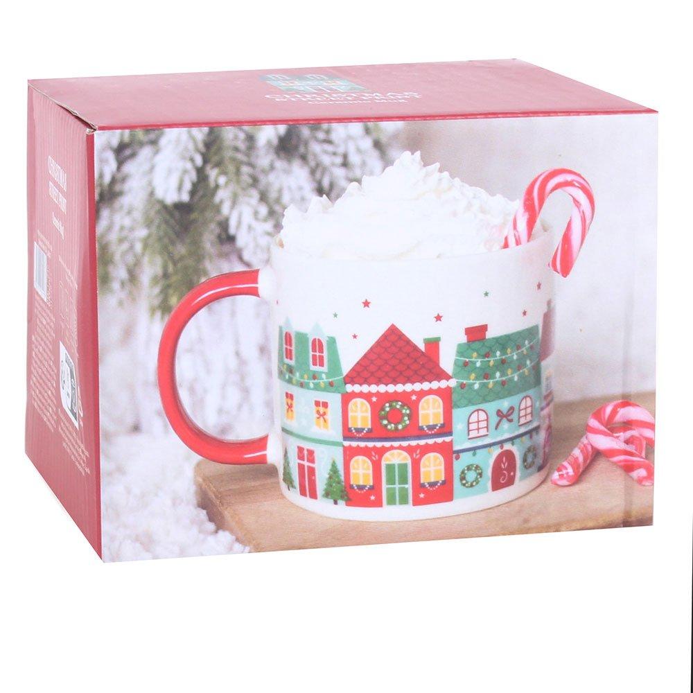White - Something Different - Christmas Street Print Mug - 5