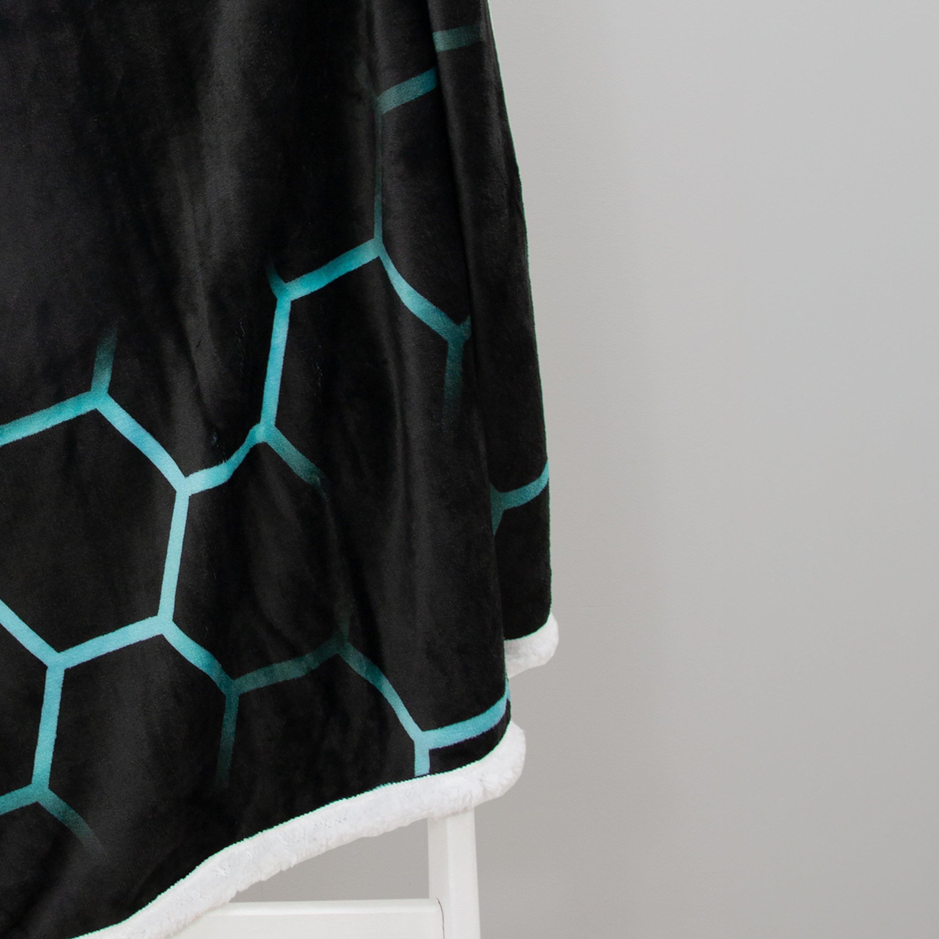 Black - Mercedes - Mercedes Jets Sherpa Backed Fleece Blanket - 7