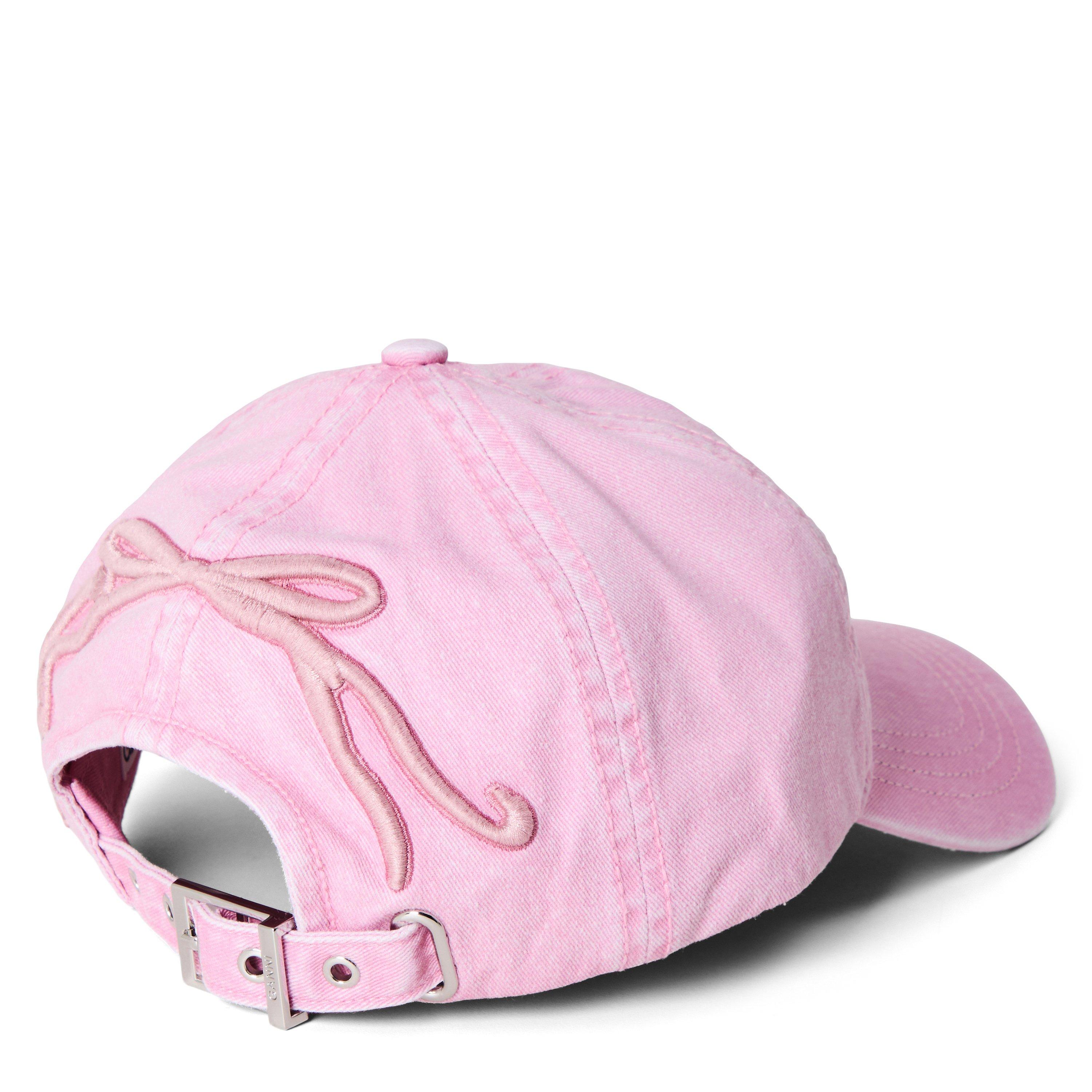 Pink - Ganni - Women's Washed Cotton Baseball Cap - 2