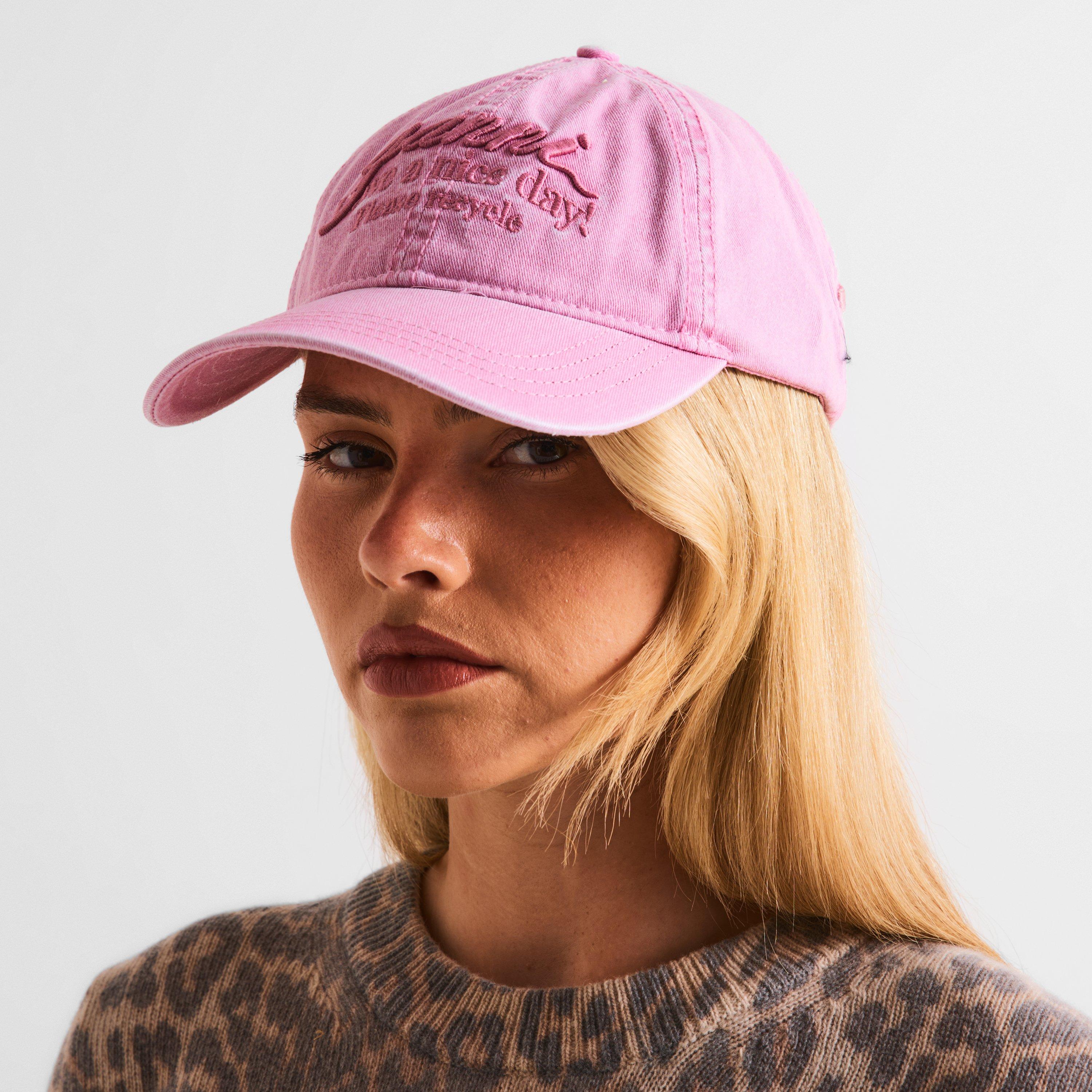 Pink - Ganni - Women's Washed Cotton Baseball Cap - 3