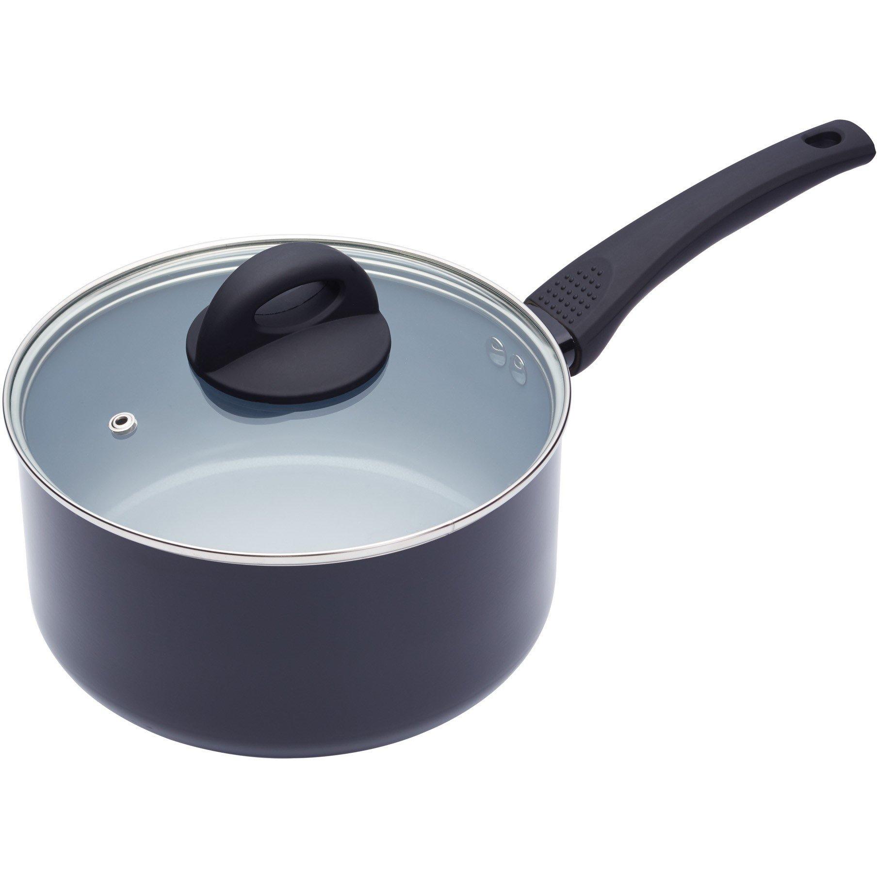 Black - MasterClass - Ceramic Non-Stick Sauce Pan - 1