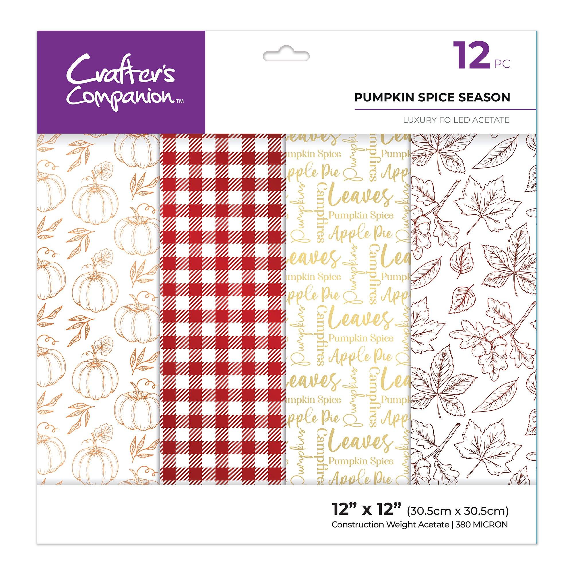 Multi - Crafters Companion - Luxury Foiled Acetate Pack - Pumpkin Spice Season - 1