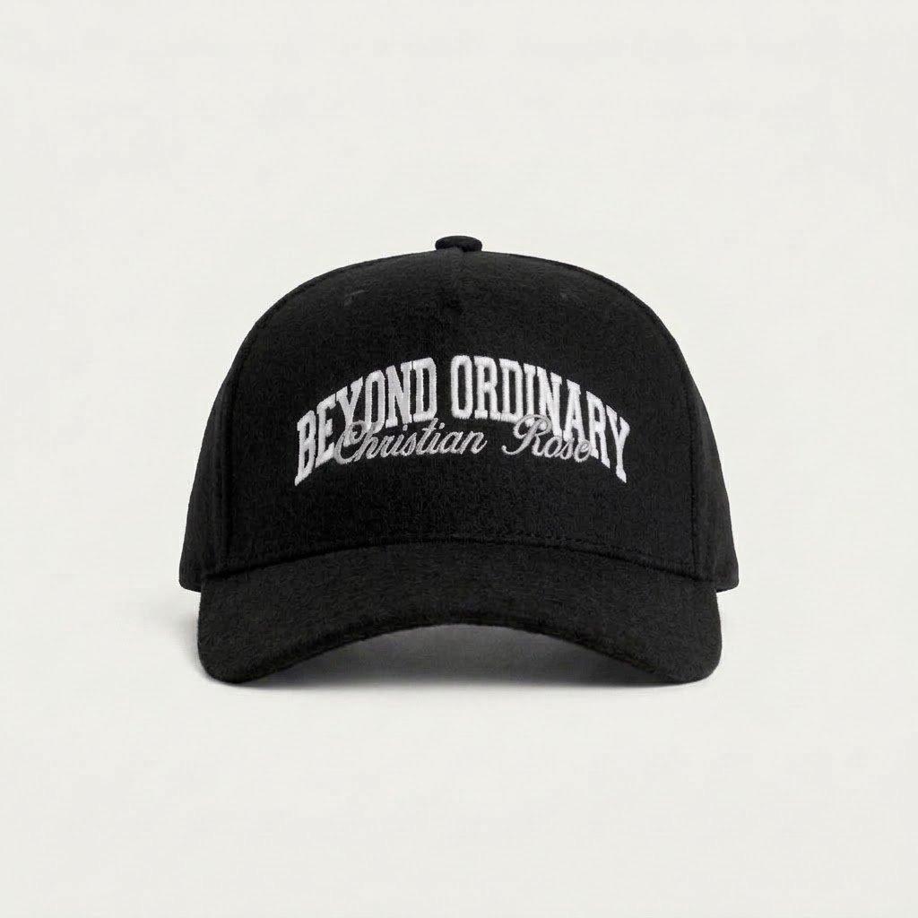 Black - Christian Rose - Beyond Ordinary Wool Logo Cap - 1