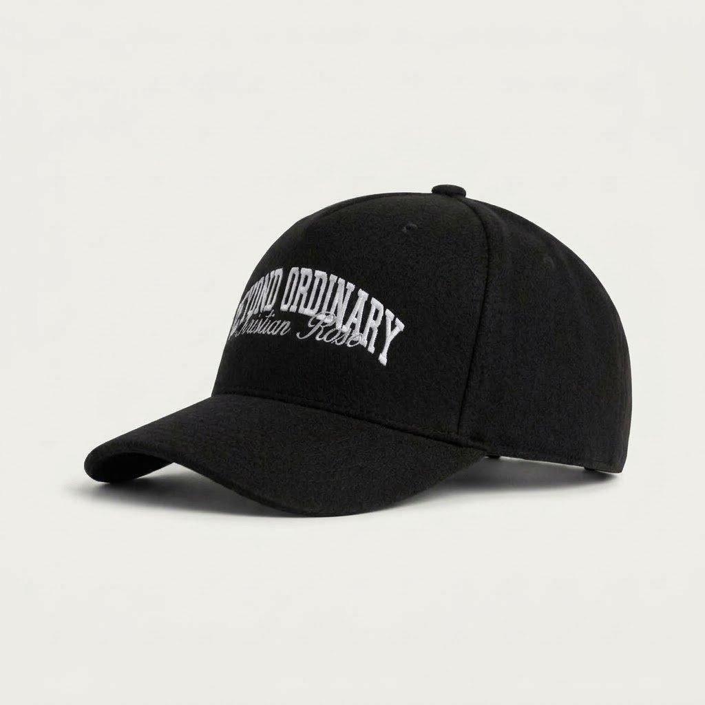 Black - Christian Rose - Beyond Ordinary Wool Logo Cap - 2