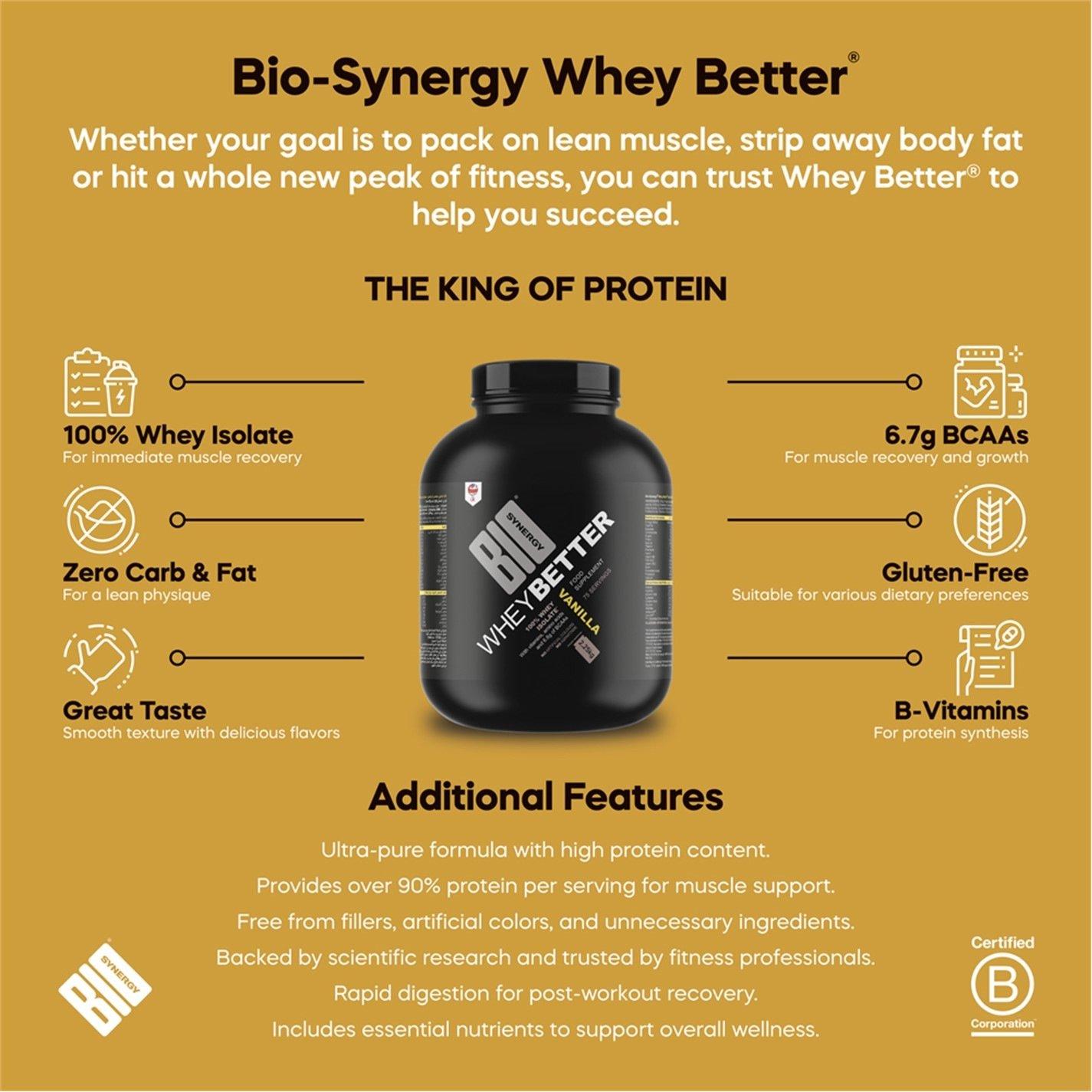 Chocolate - Bio-Synergy - Whey Better - chocolate - 2250g - 75 servings - 2