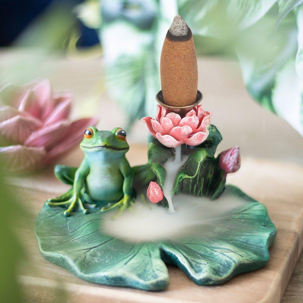 Something Different  Lily Pad Backflow Incense Burner - Green