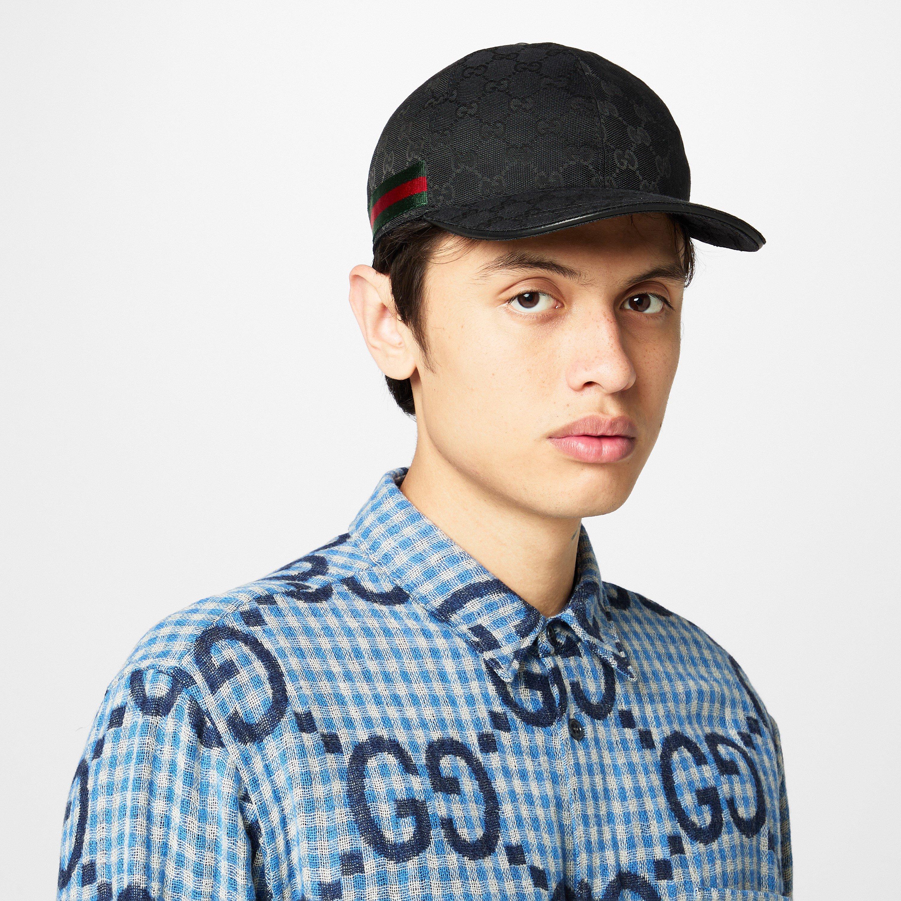 Black 1060 - Gucci - Men's GG Monogram Canvas Cap - 2