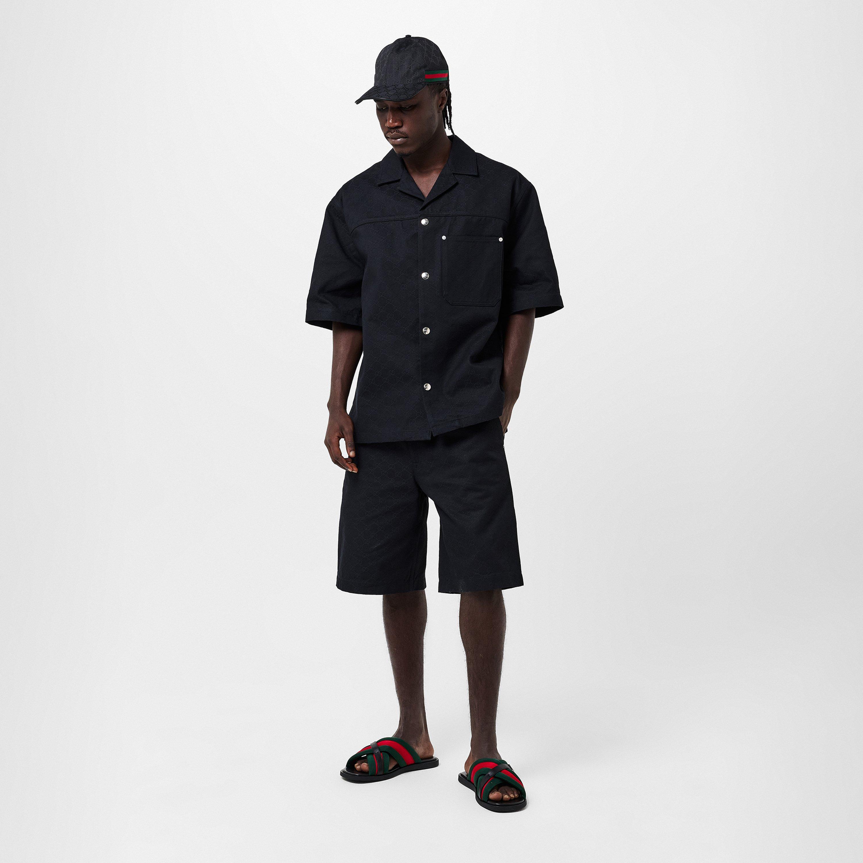 Black 1060 - Gucci - Men's GG Monogram Canvas Cap - 5