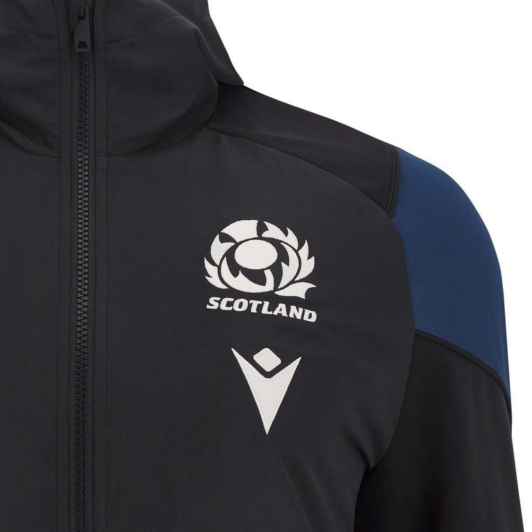 Blk/Tart/Bl - Macron - Scotland Rugby Full Zip hoodie silk 2023 2024 Adults - 3
