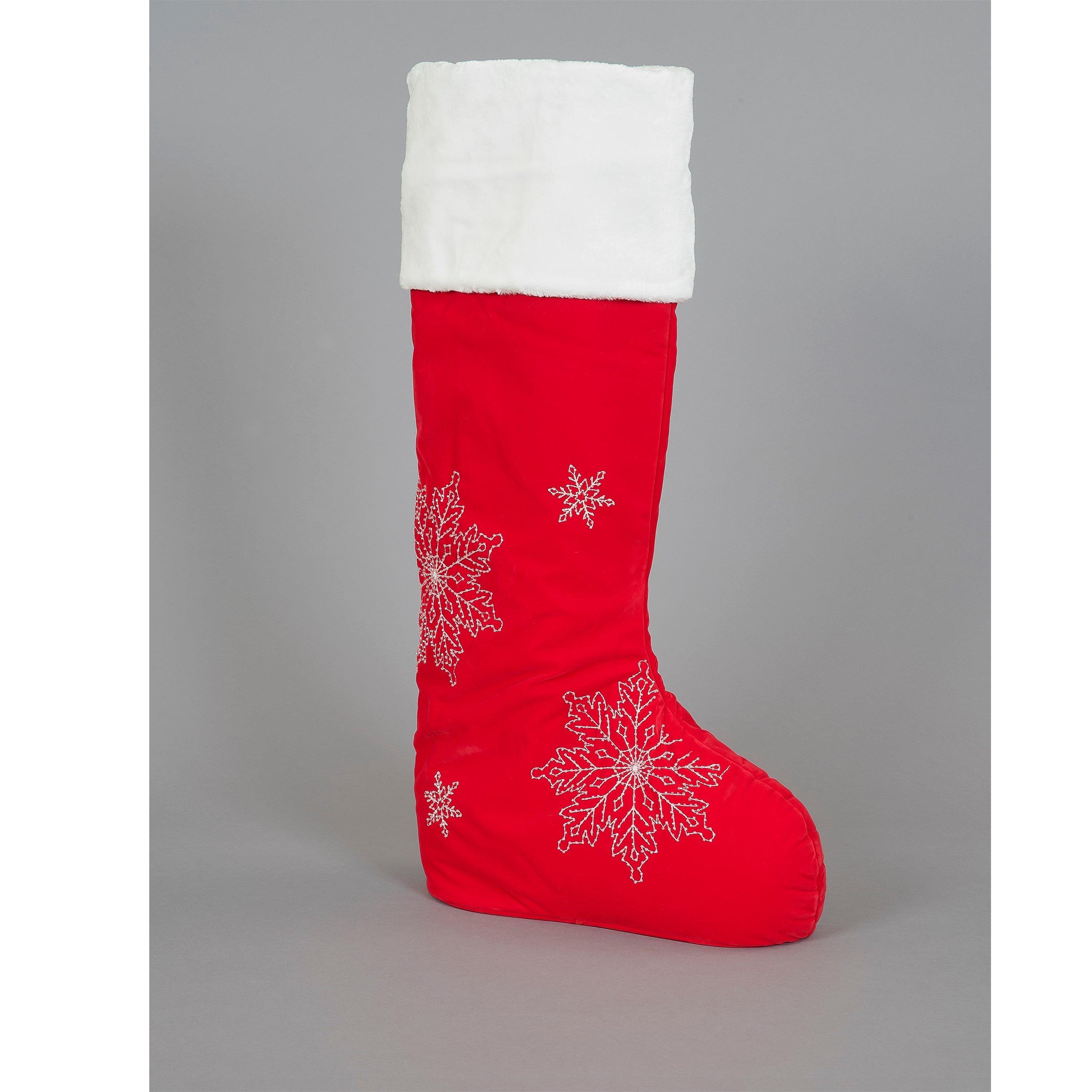 Red - Snowtime - 76cm Sparkle Me Standing Stocking
