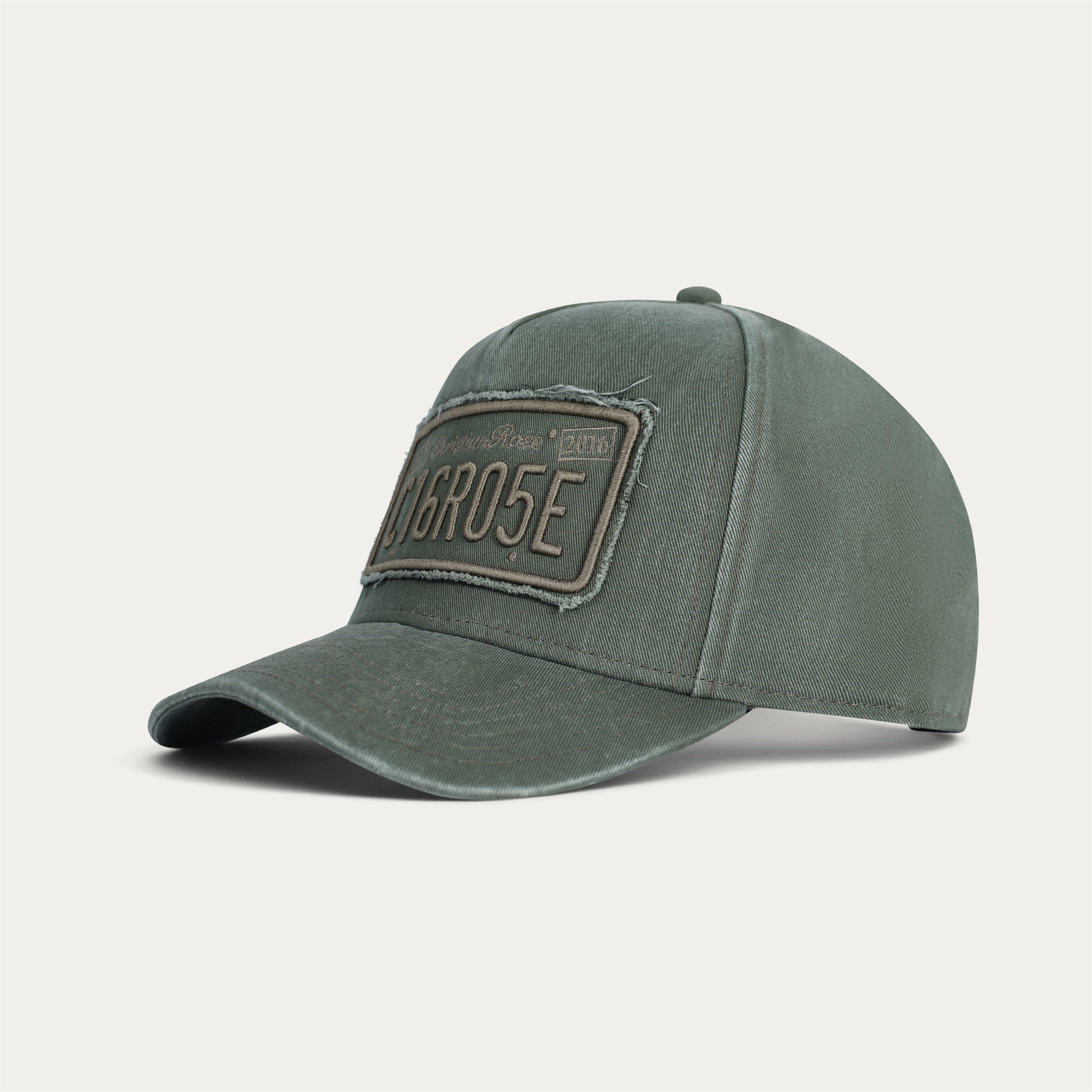 Olive - Christian Rose - Washed Private Plate Trucker Cap - 2