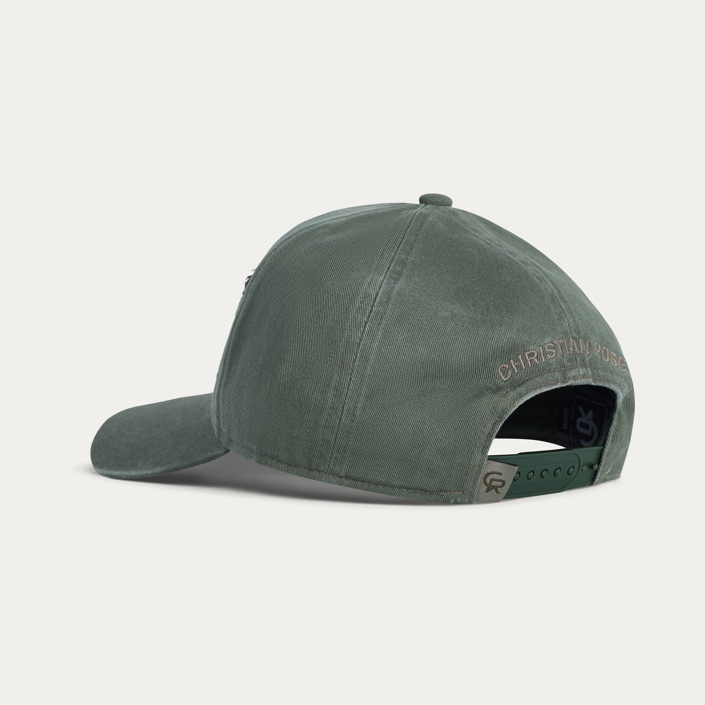 Olive - Christian Rose - Washed Private Plate Trucker Cap - 3