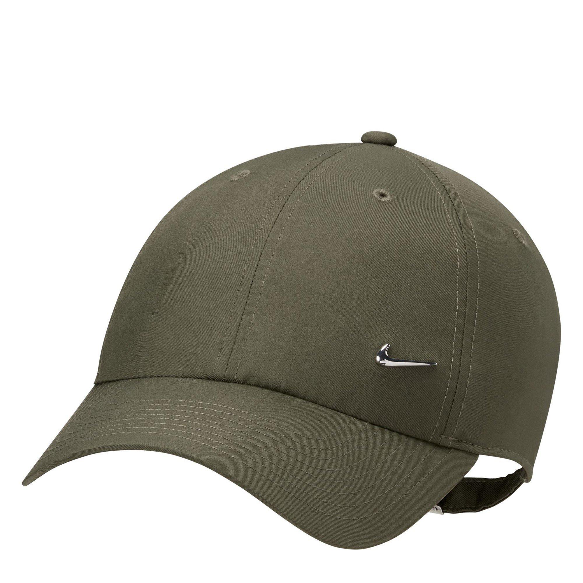 Nike Men's Metal Swoosh Cap - Olive/Silver