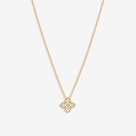 Jon Richard Gold Plated Pave Clover Pendant