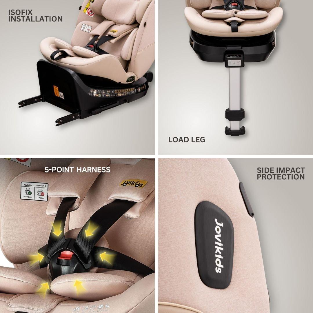 Rosewood - JoviKids - JoviKids Ranger 2 Car Seat - Rosewood - 3