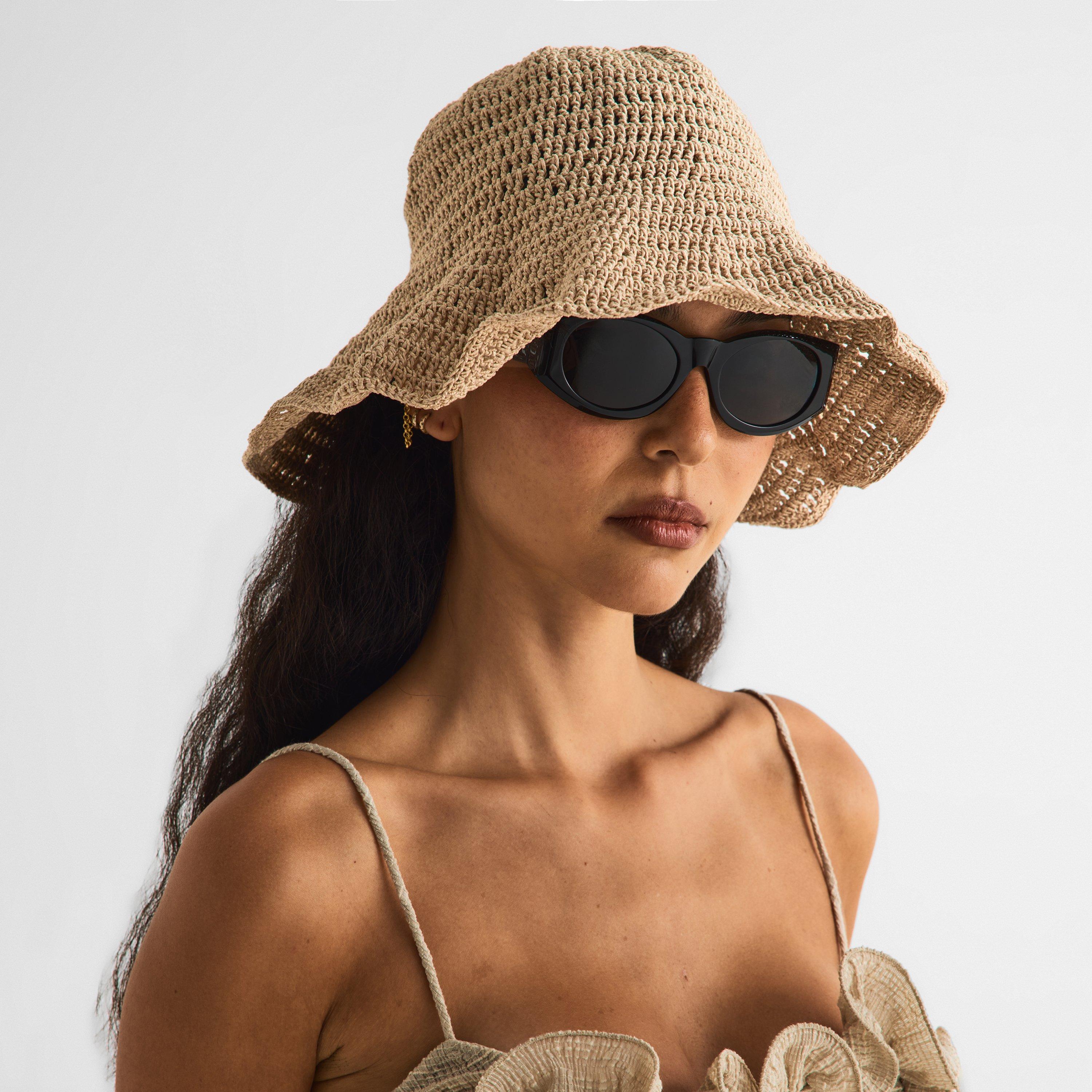 Beige - Magda Butrym - Women's Crochet Floppy Hat - 3