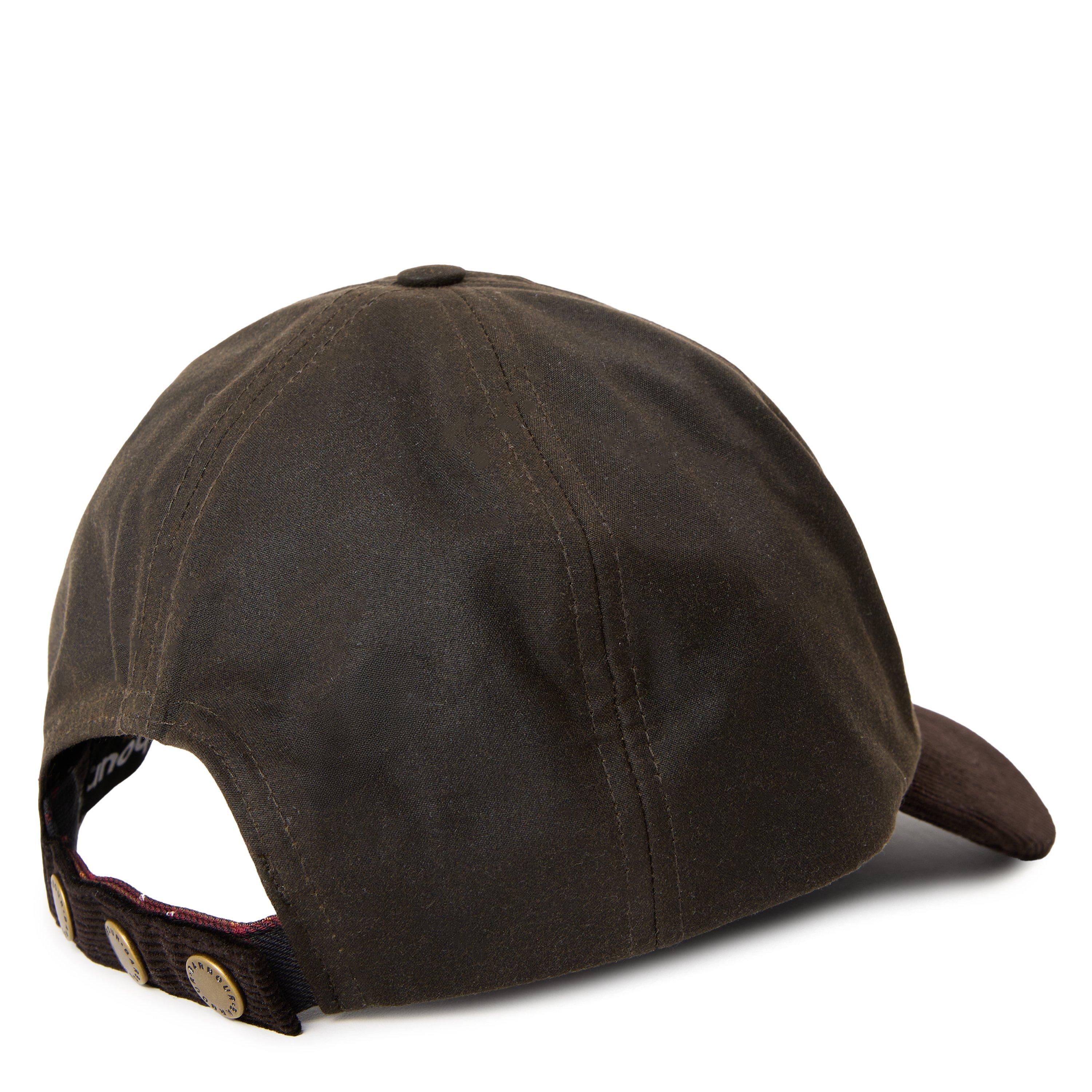 Olive/Brown - Barbour - Ashby Waxed Cotton With Cord Peak Cap - 2