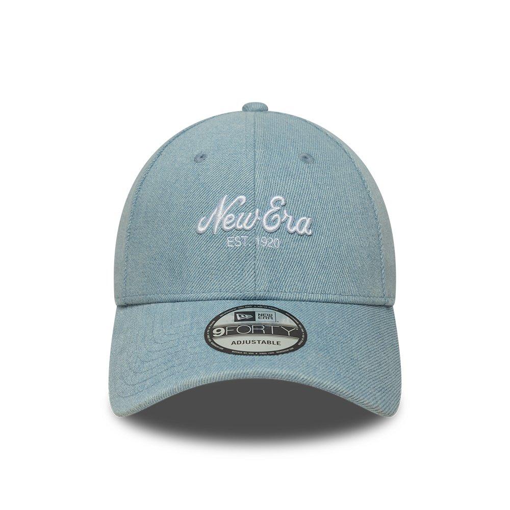 NE Blue/White - New Era - 9FORTY Denim Adjustable Cap - 2