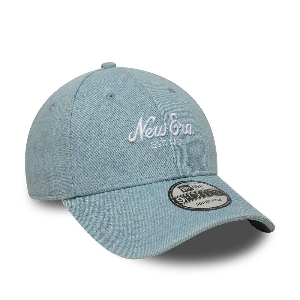 NE Blue/White - New Era - 9FORTY Denim Adjustable Cap - 3