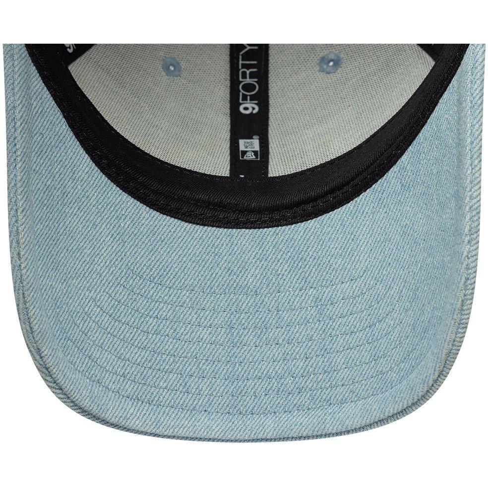 NE Blue/White - New Era - 9FORTY Denim Adjustable Cap - 5