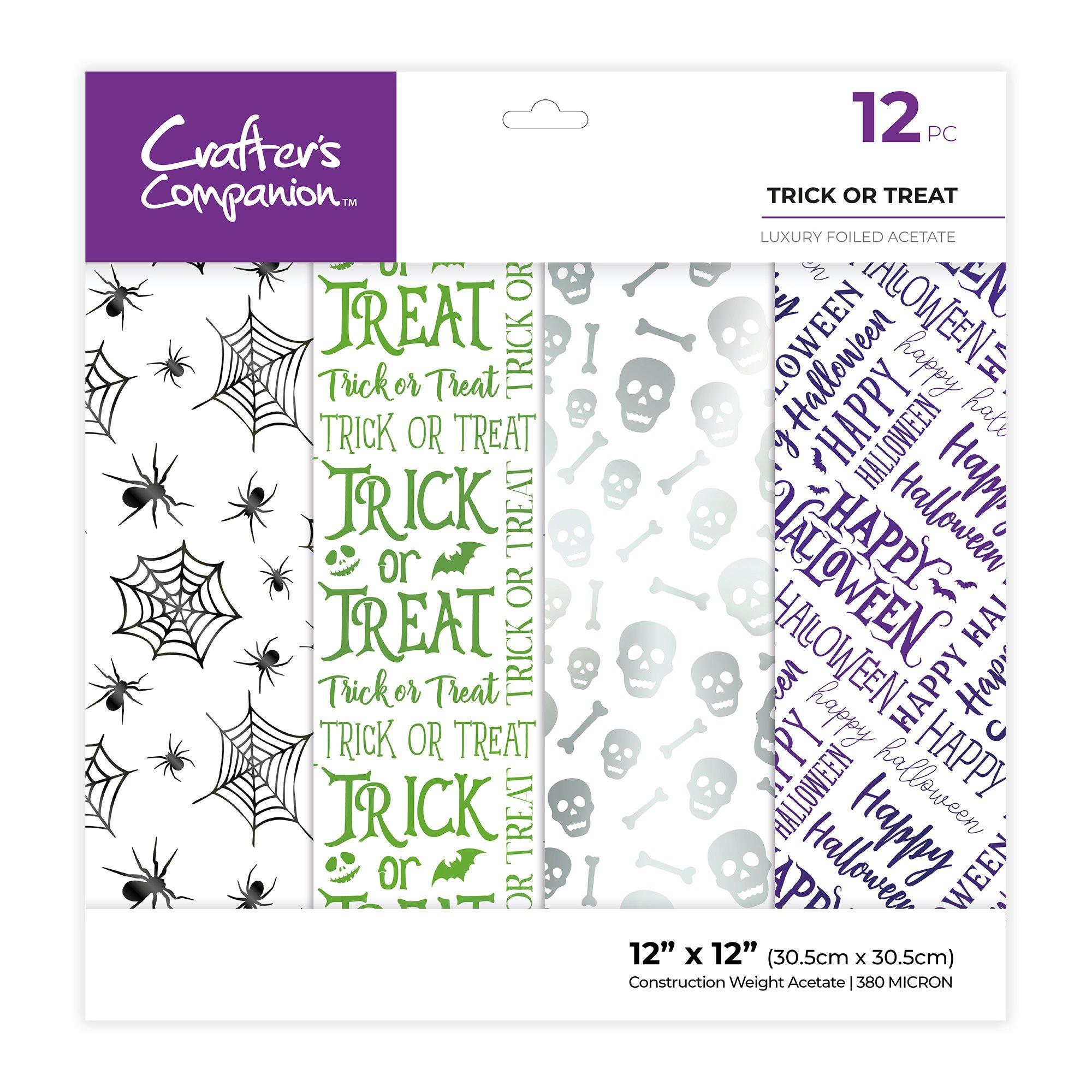 Multi - Crafters Companion - Luxury Foiled Acetate Pack - Trick or Treat - 1