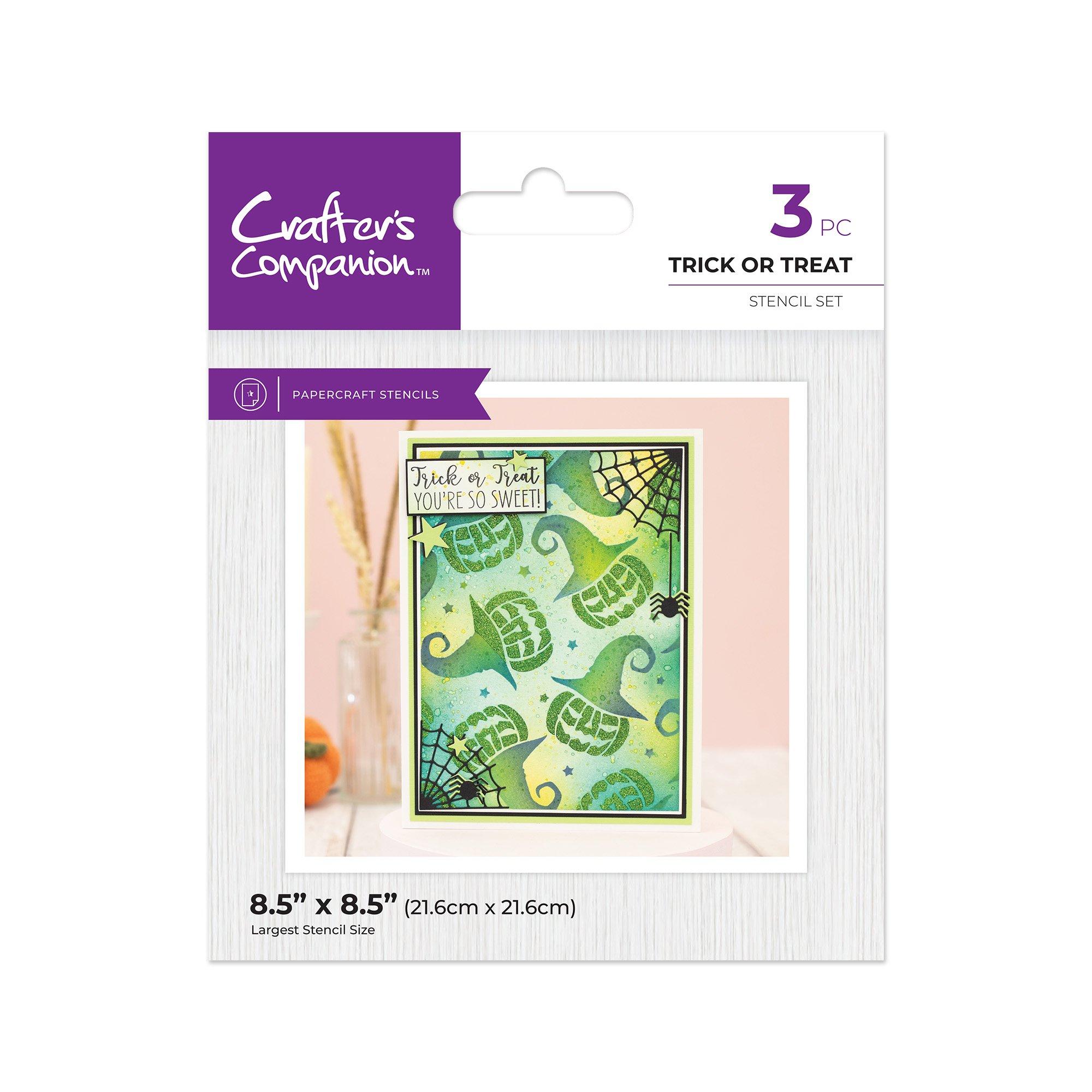 White - Crafters Companion - Trick or Treat Stencil - 1