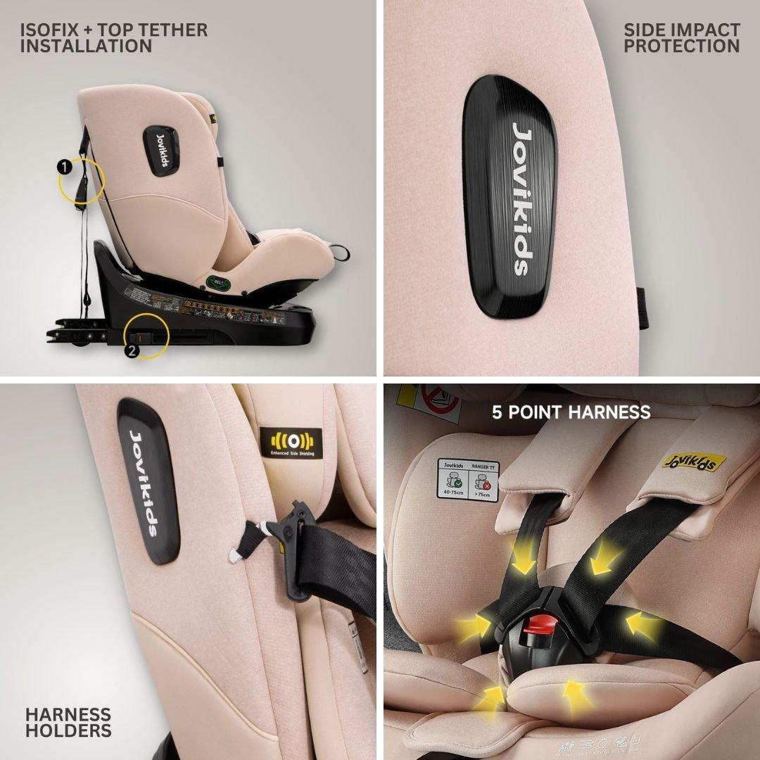 Rosewood - JoviKids - JoviKids Ranger TT Car Seat - Rosewood - 3