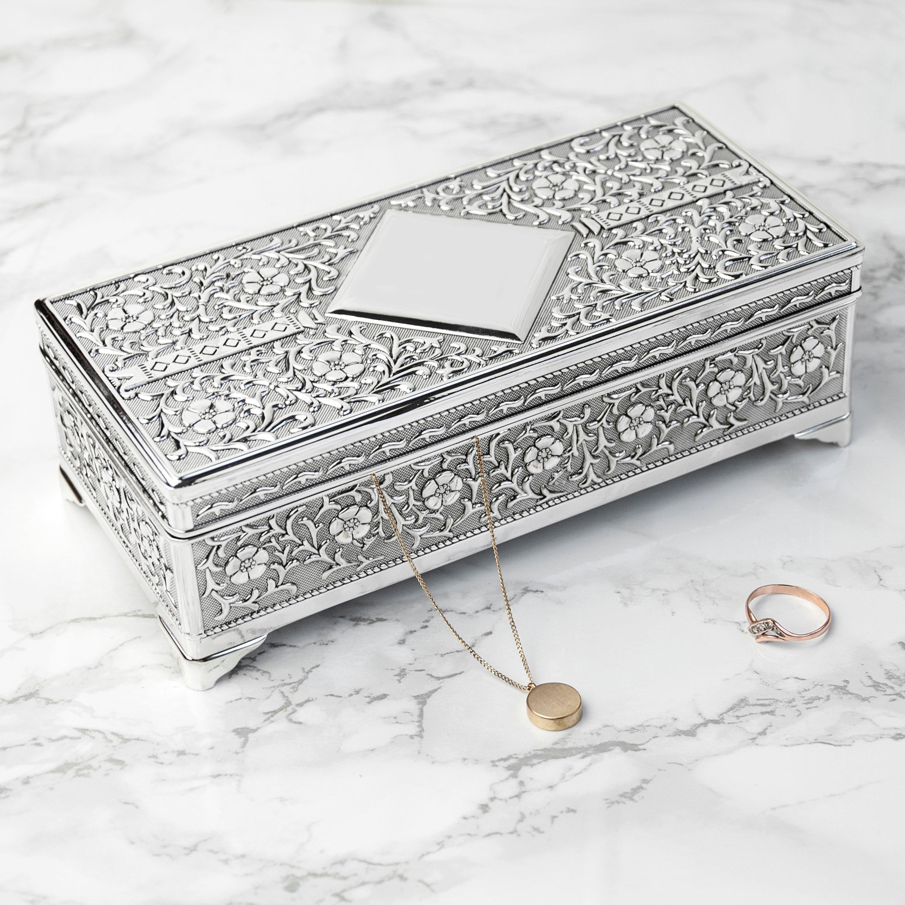 Silver - Treat Republic - Silver Plated Trinket Box
