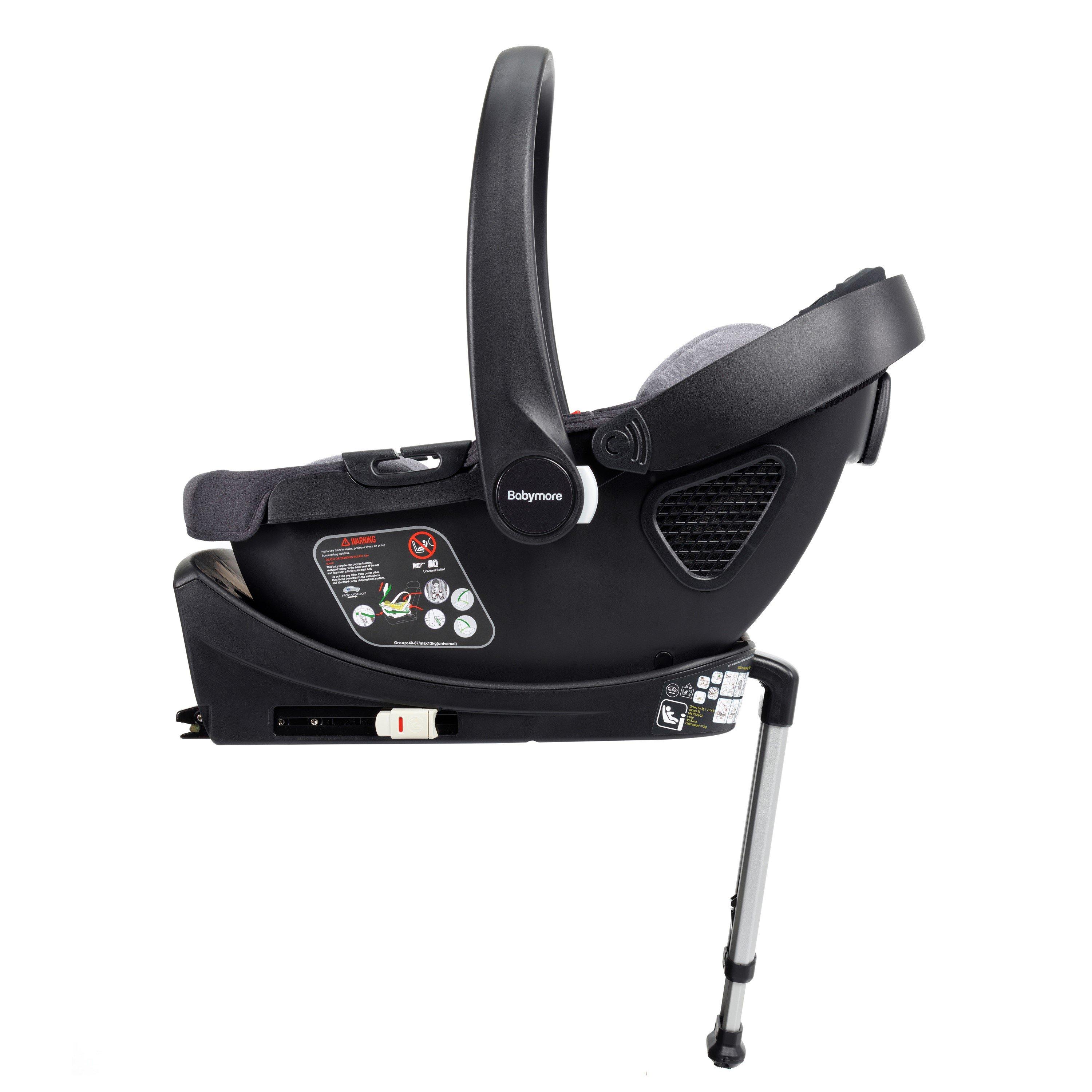 Black - Babymore - Coco i-Size Baby Car Seat with Isofix Base - 5