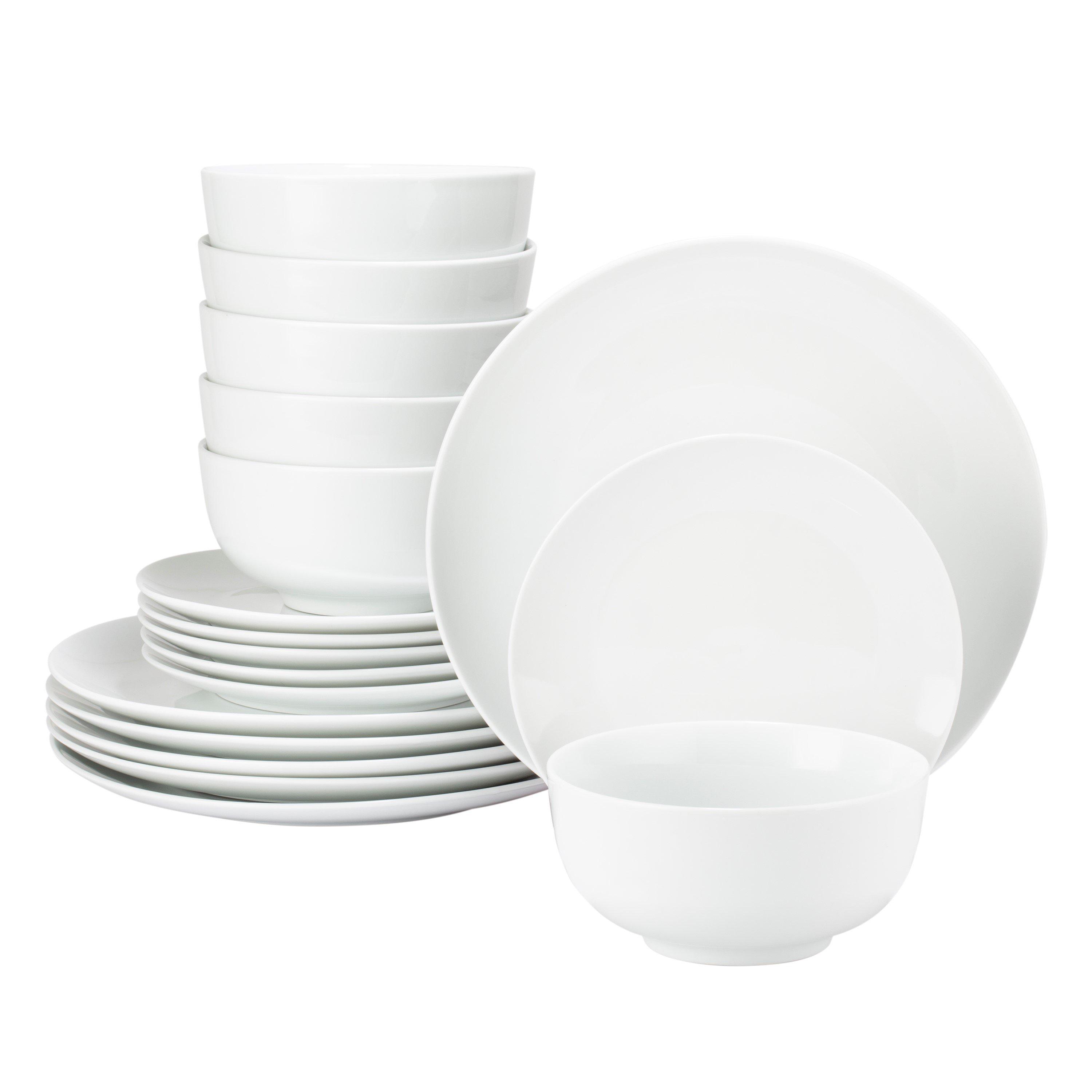White - Waterside - 18pc Vermont Super White Dinner Set - 2