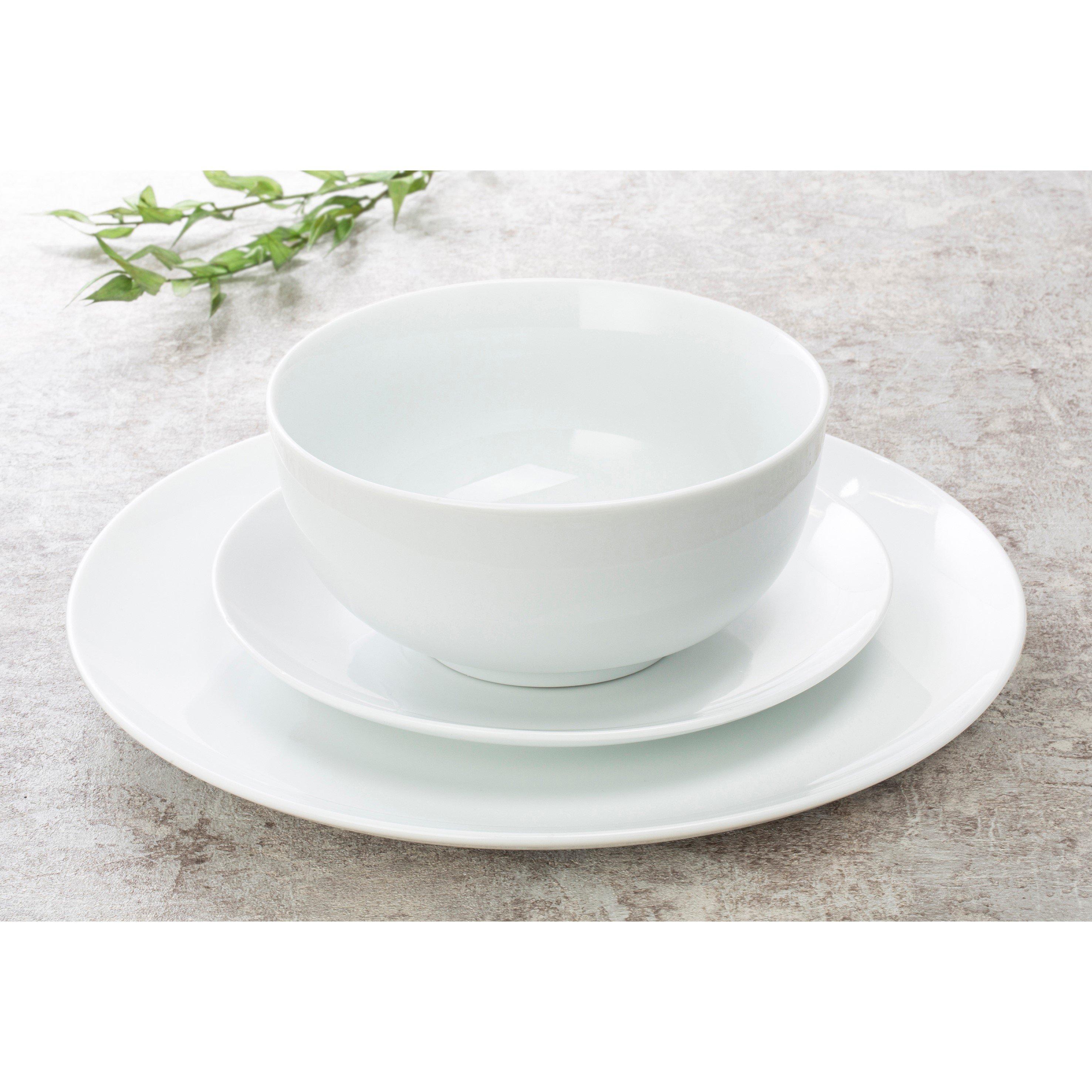 White - Waterside - 18pc Vermont Super White Dinner Set - 3