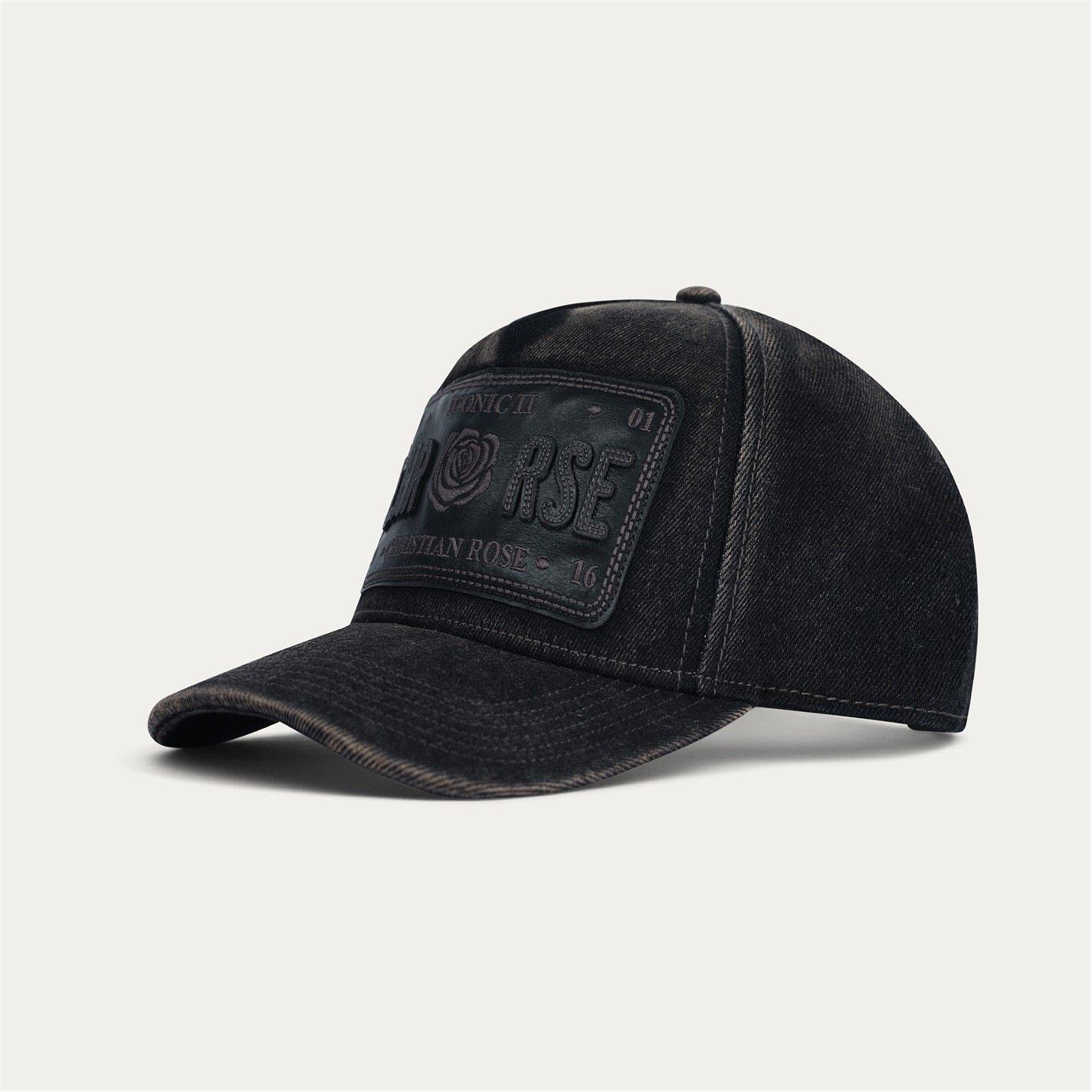 Leather Iconic II Plate Trucker Cap