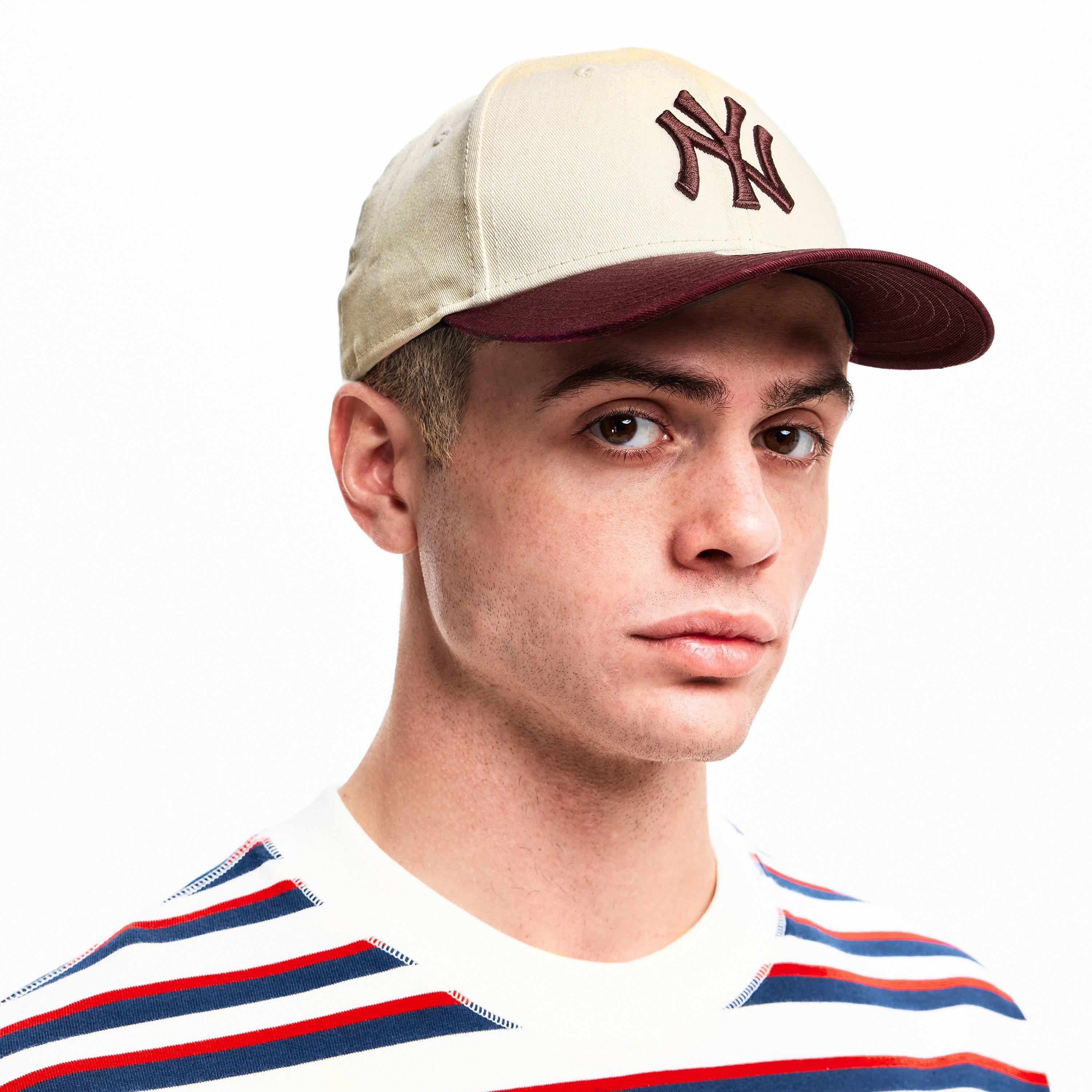 NY Cream / Red - New Era - 9FORTY M-Crown Adjustable Baseball Cap - 3