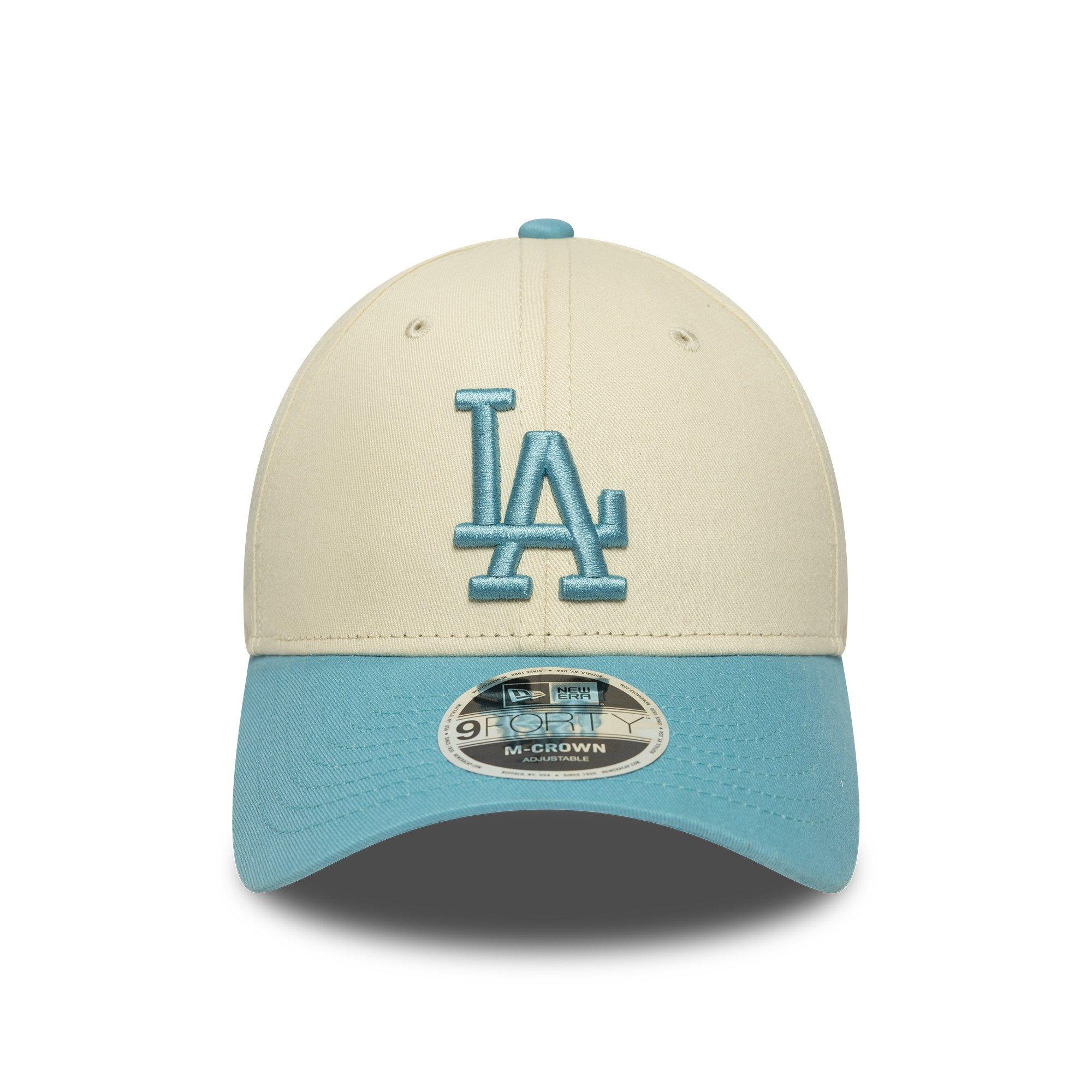 LA Cream / Blue - New Era - 9FORTY M-Crown Adjustable Baseball Cap - 3