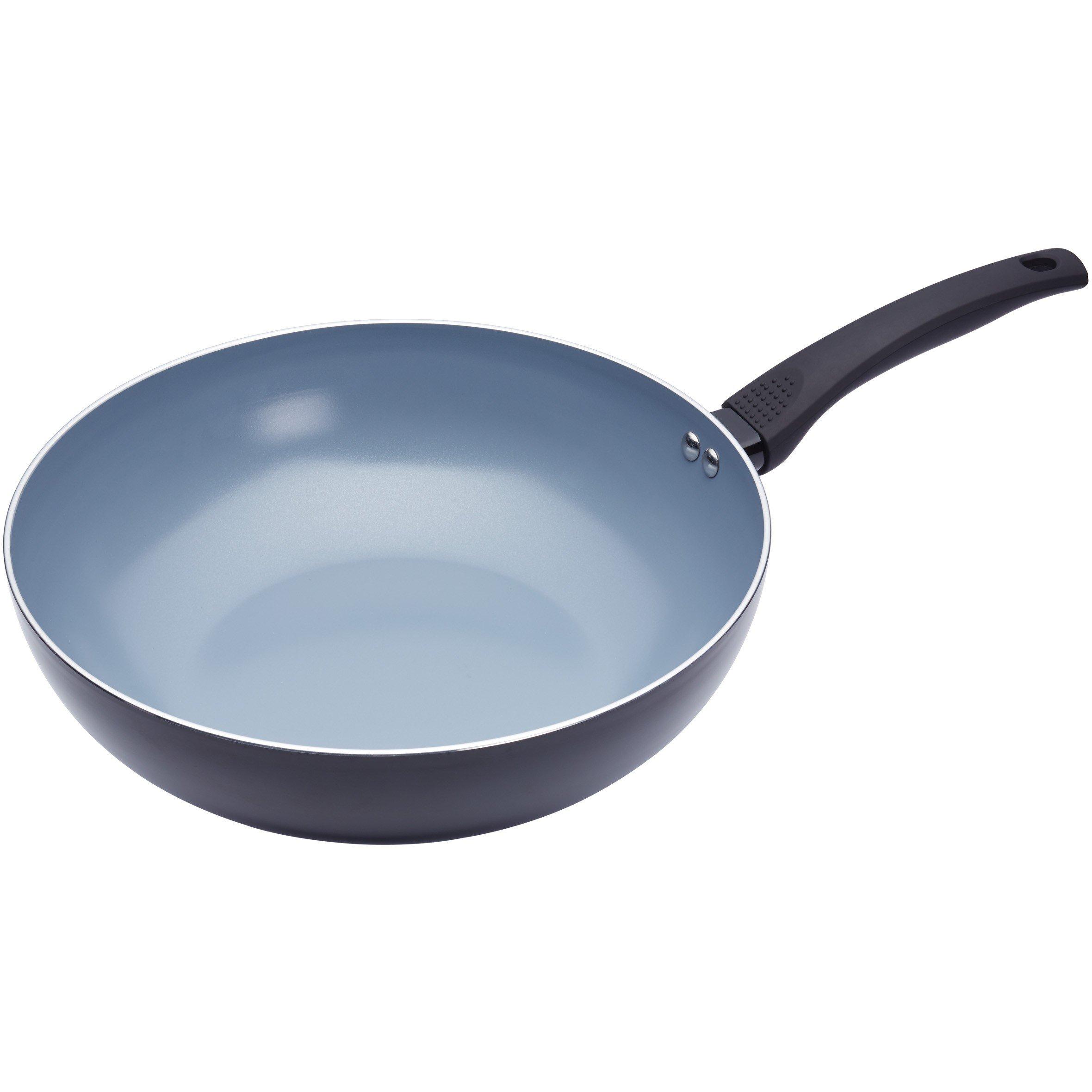 Grey - MasterClass - MasterClass Ceramic Non-Stick Induction-Ready Wok - 1