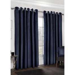 Emma Barclay Midnight - Velvet Blackout Curtains Eyelet