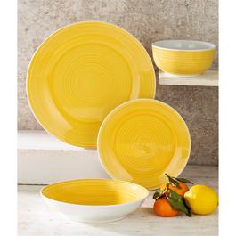 Waterside 16pc Yellow Spinwash Dinner Set