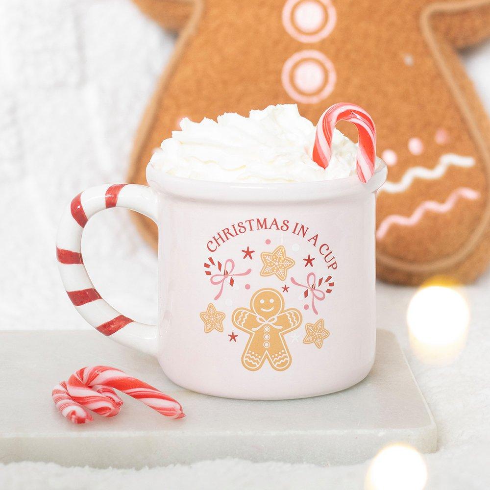 White - Something Different - Pink Christmas in a Cup Mug - 1