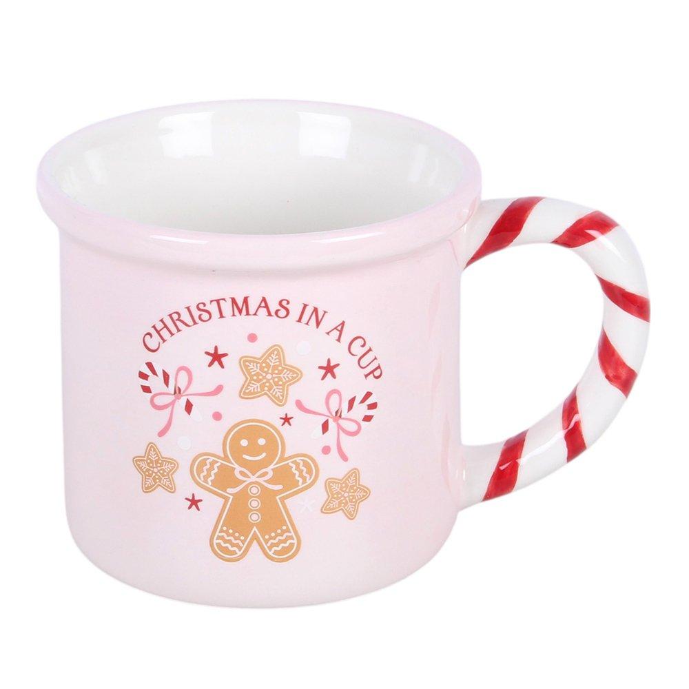White - Something Different - Pink Christmas in a Cup Mug - 2