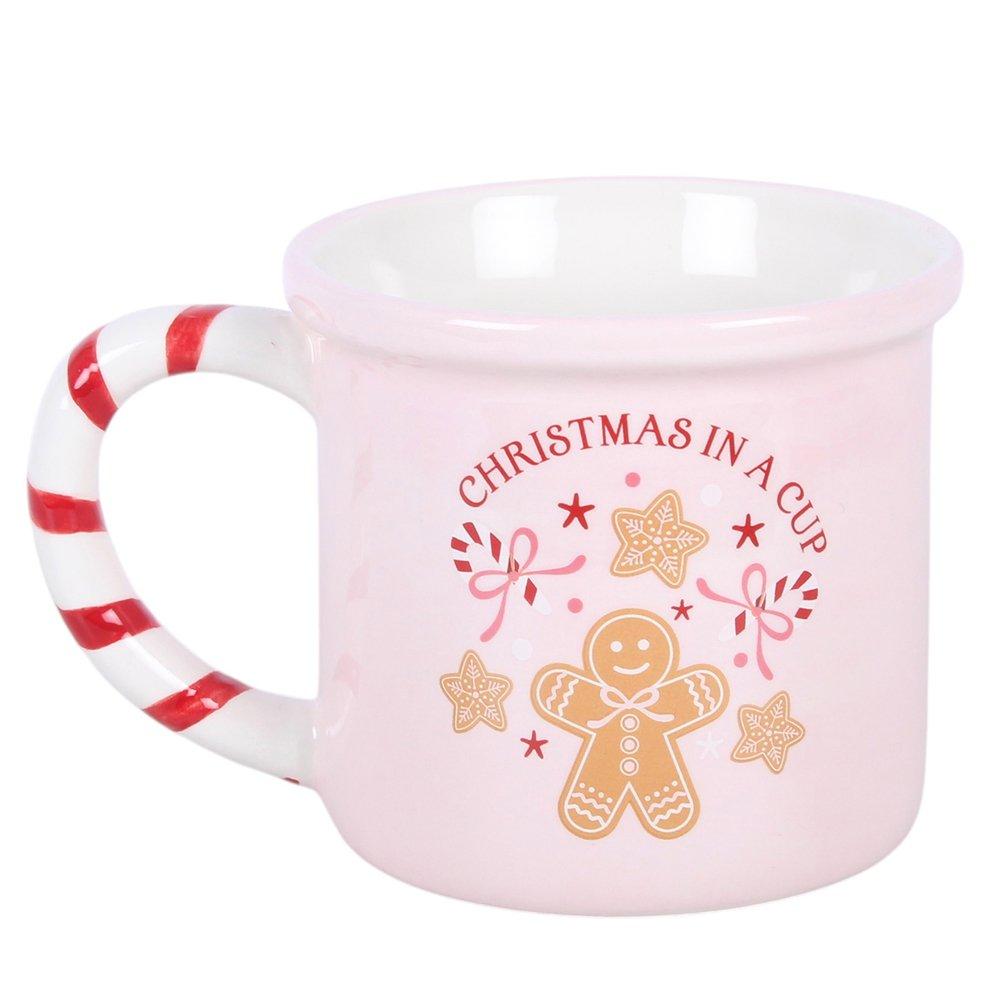 White - Something Different - Pink Christmas in a Cup Mug - 3