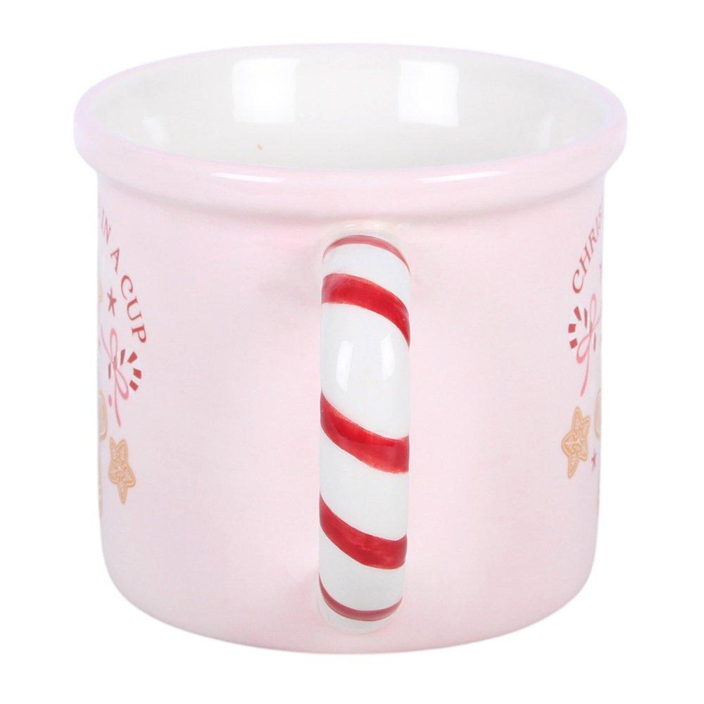 White - Something Different - Pink Christmas in a Cup Mug - 4