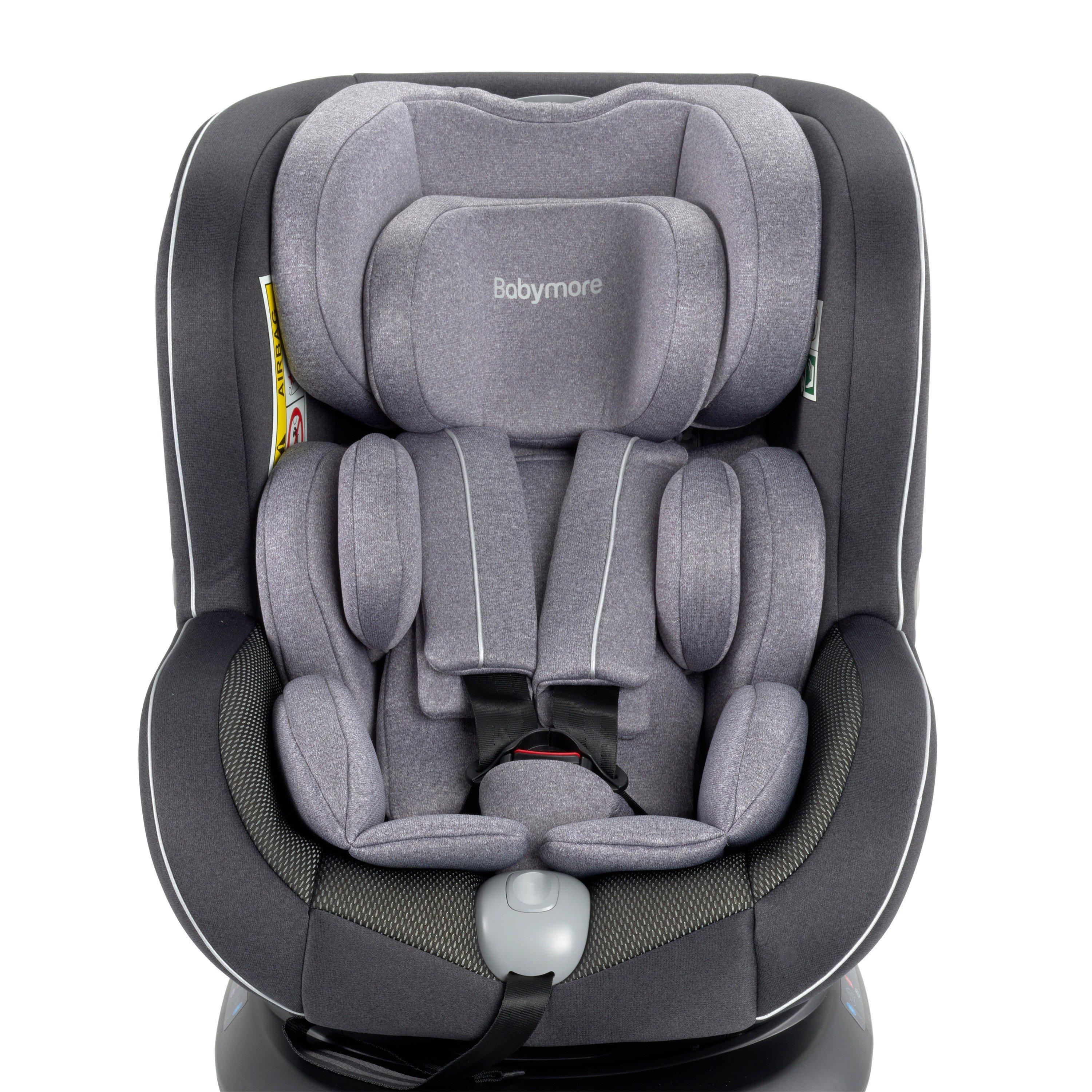 Grey - Babymore - Kola 360° Rotating i-Size 40-105cm Car Seat - 4