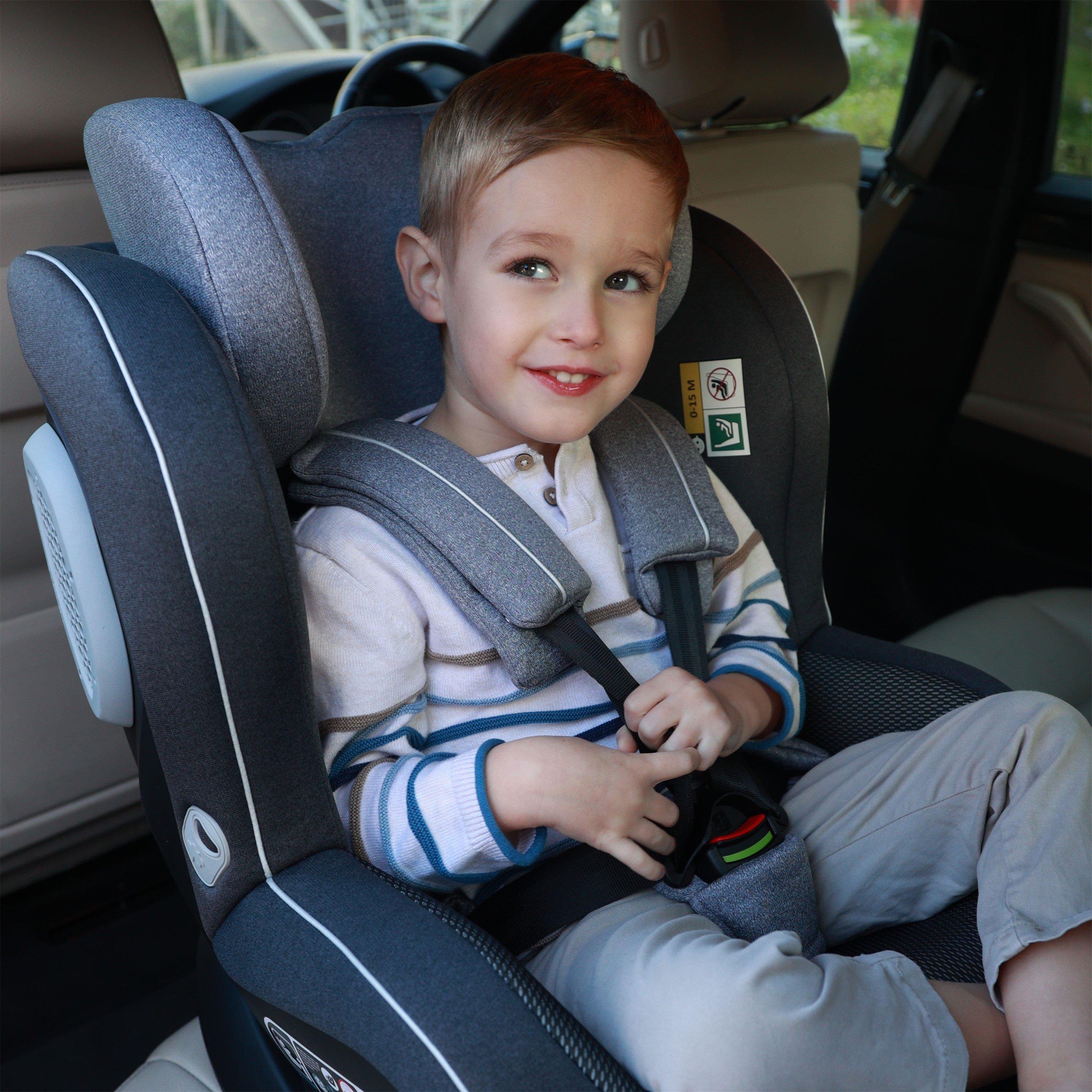 Grey - Babymore - Kola 360° Rotating i-Size 40-105cm Car Seat - 7