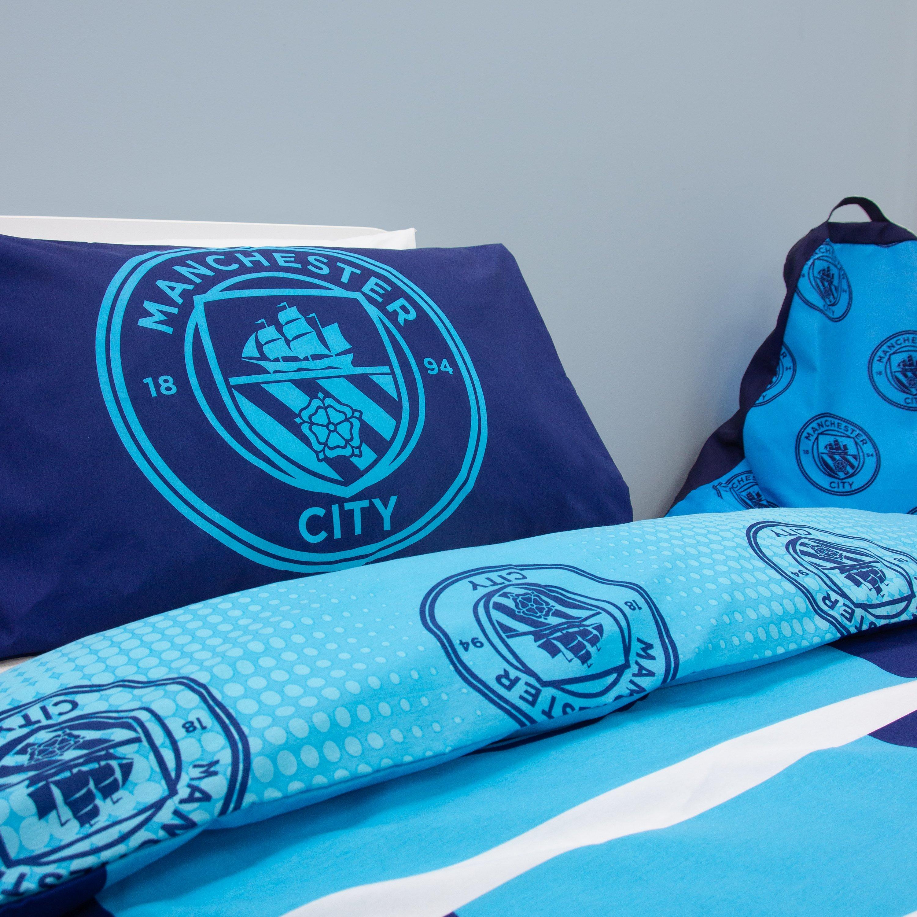 Blue - Manchester City FC - Manchester City FC Flashy Single Duvet Cover - 6