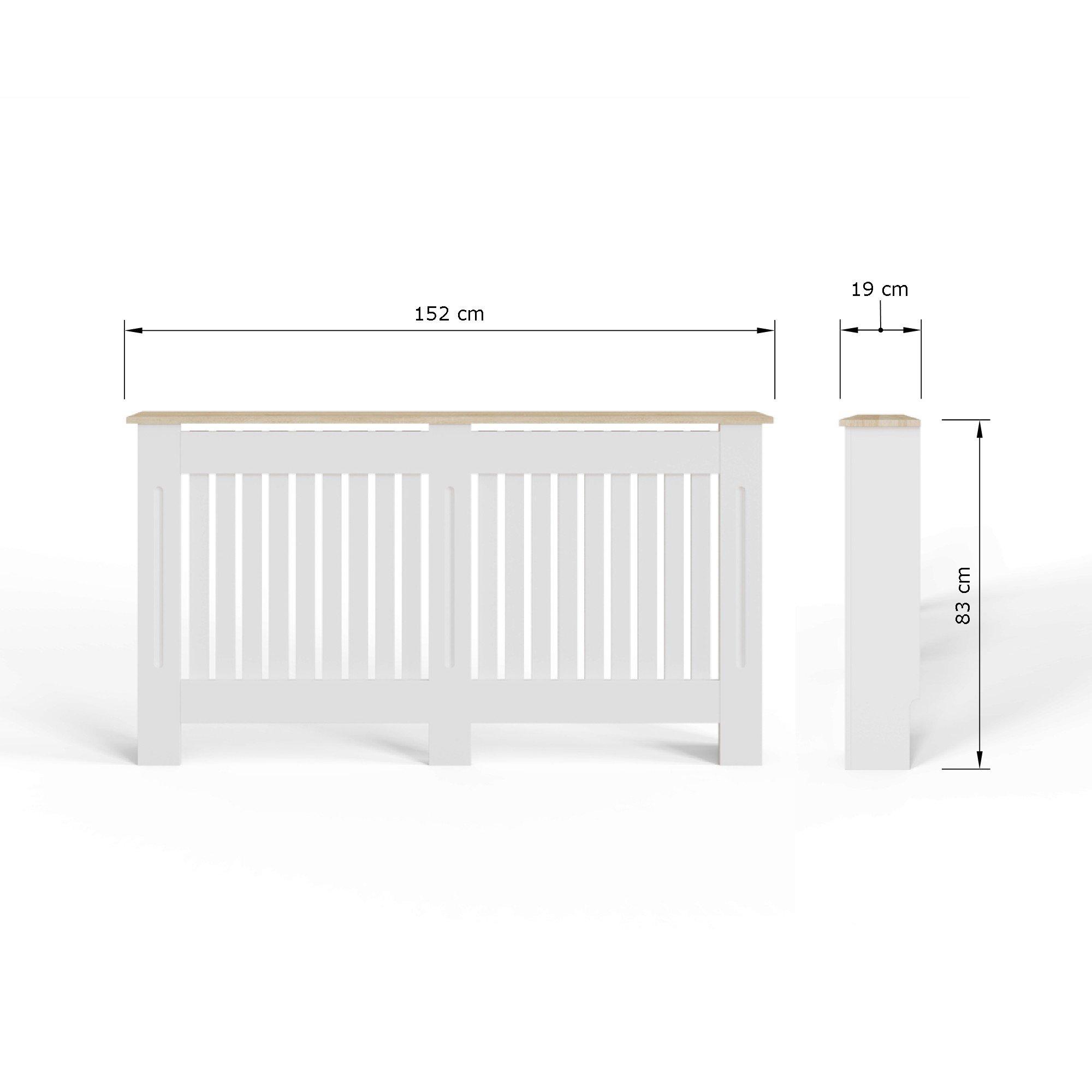 White - GFW - Longslow Radiator Cover Large Grey - 6