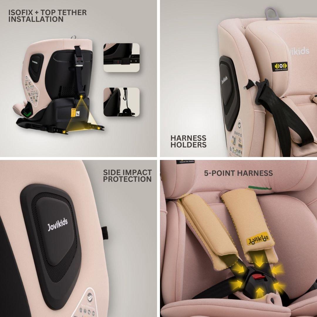 Rosewood - JoviKids - JoviKids Cici TT Car Seat - Rosewood - 3