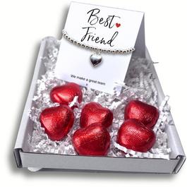 Aye Do Best Friend Mini Gift Hamper Silver Heart Bracelet