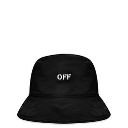 Off White Nylon Bucket Hat Sn99